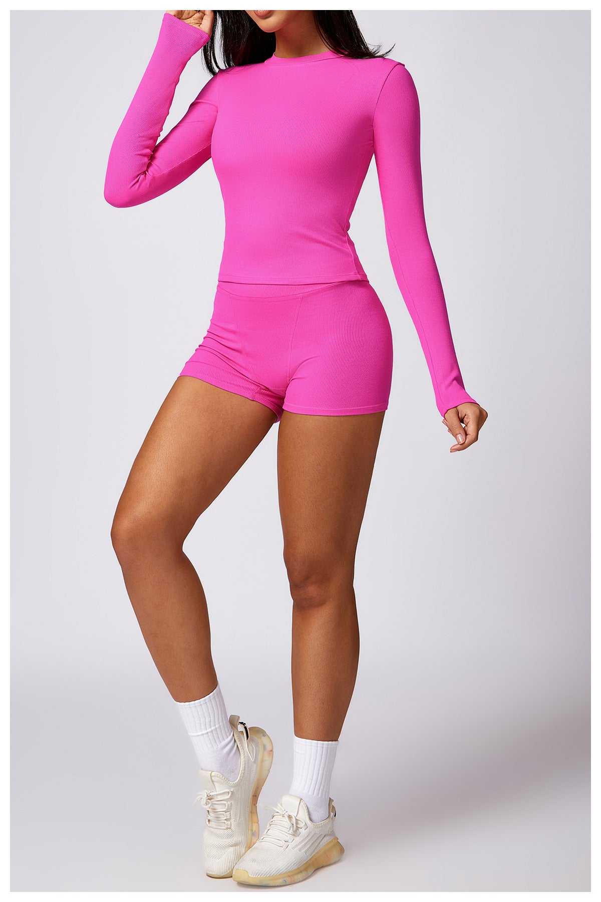 Tight-Fitting Long-Sleeve Yoga Suit