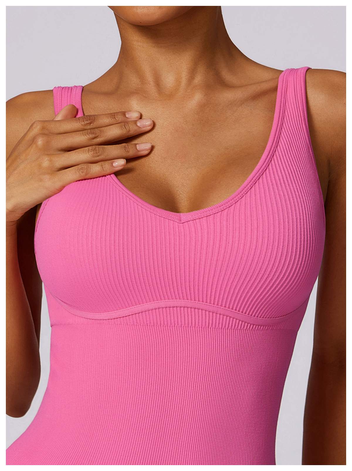 Ribbed Seamless Yoga Bodysuit