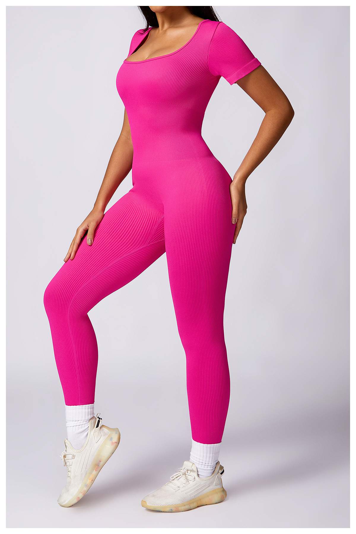 Ribbed Seamless Yoga Bodysuit