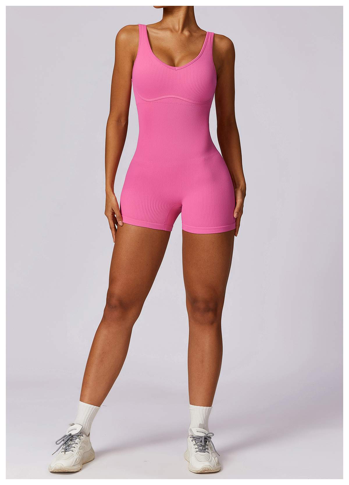 Ribbed Seamless Yoga Bodysuit