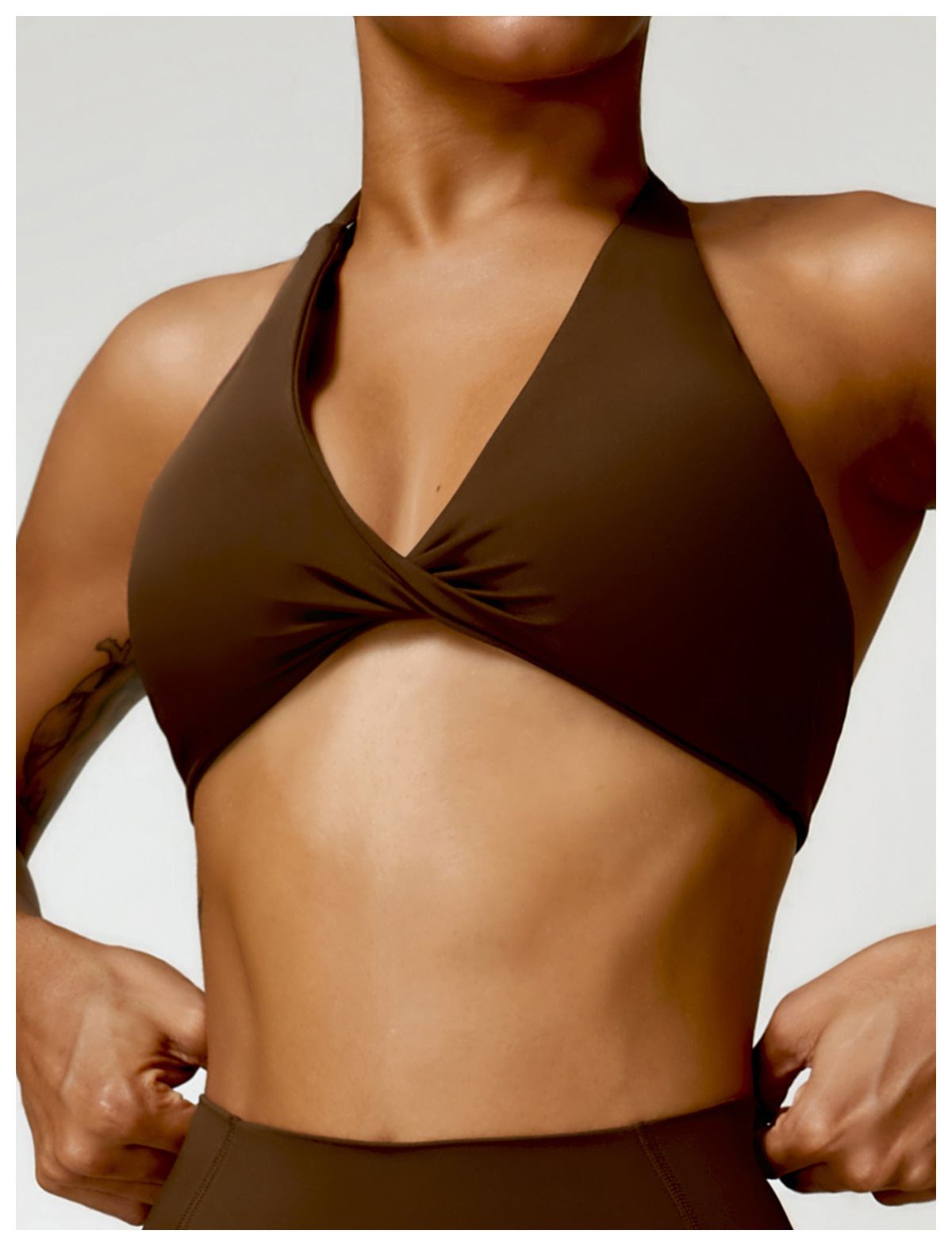 Halter Neck Twist Sports bra