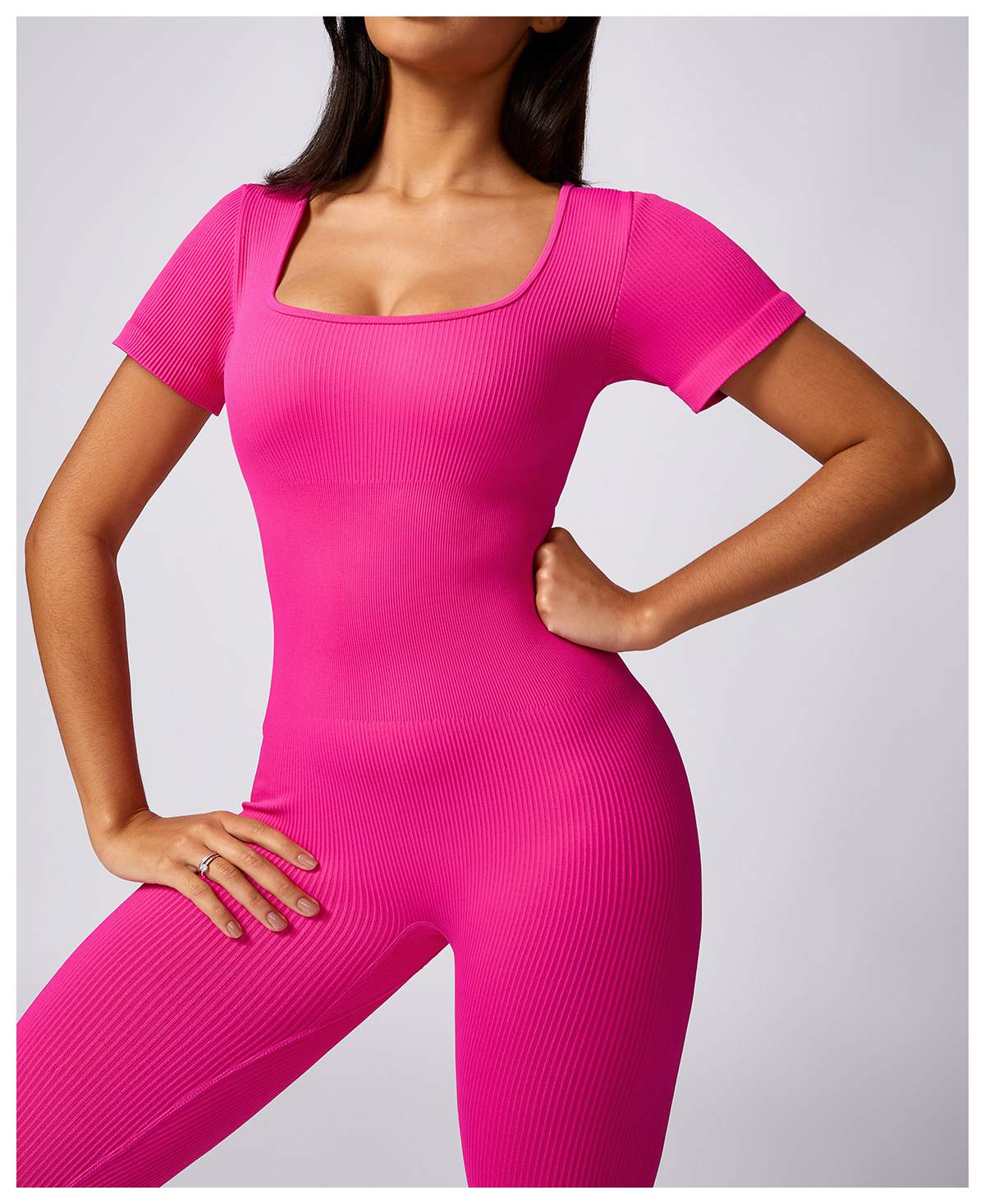 Ribbed Seamless Yoga Bodysuit