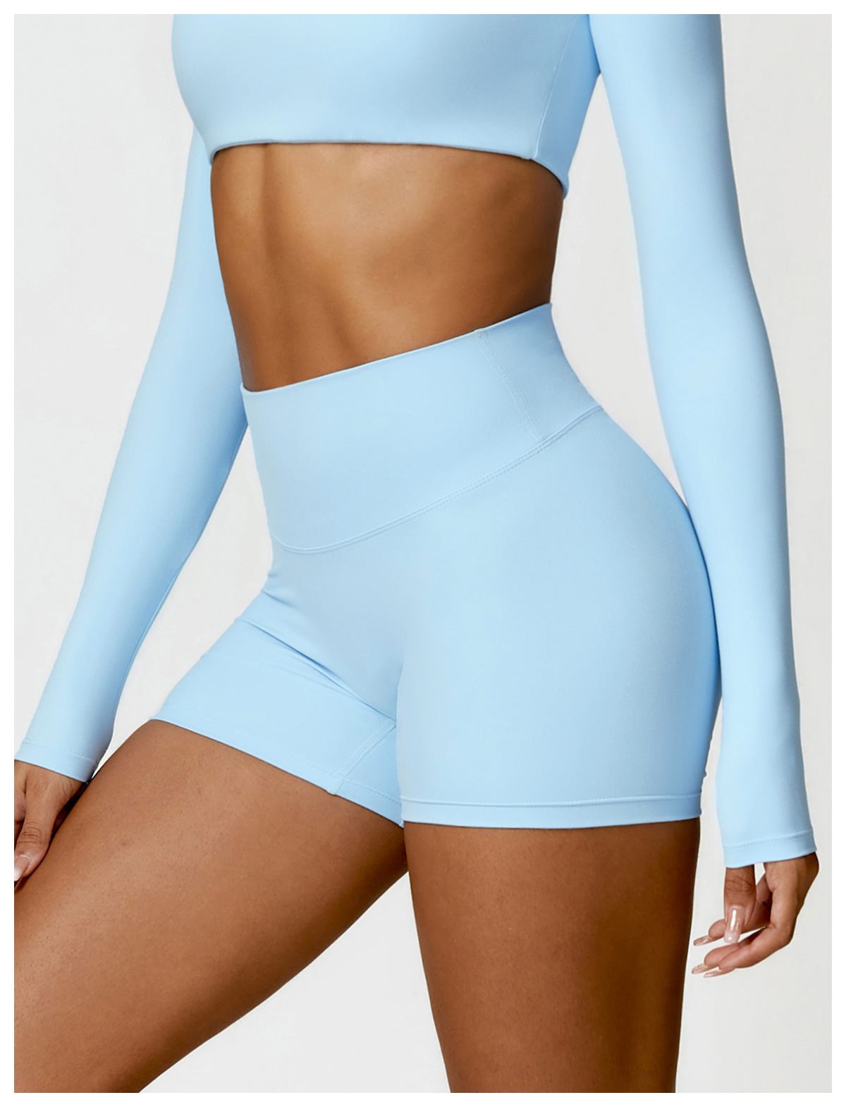 High-Waist Yoga Running Shorts