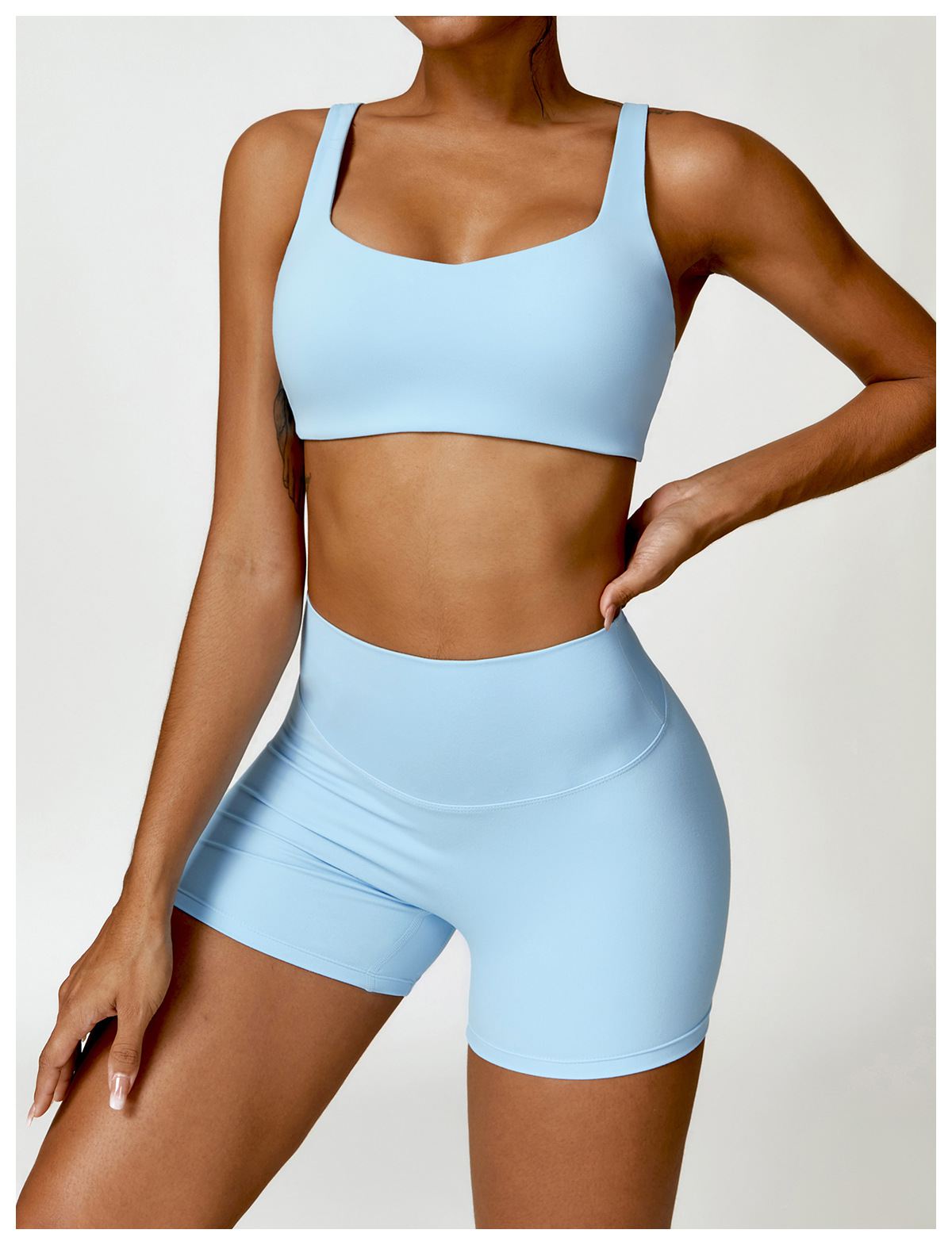 High-Waist Yoga Running Shorts