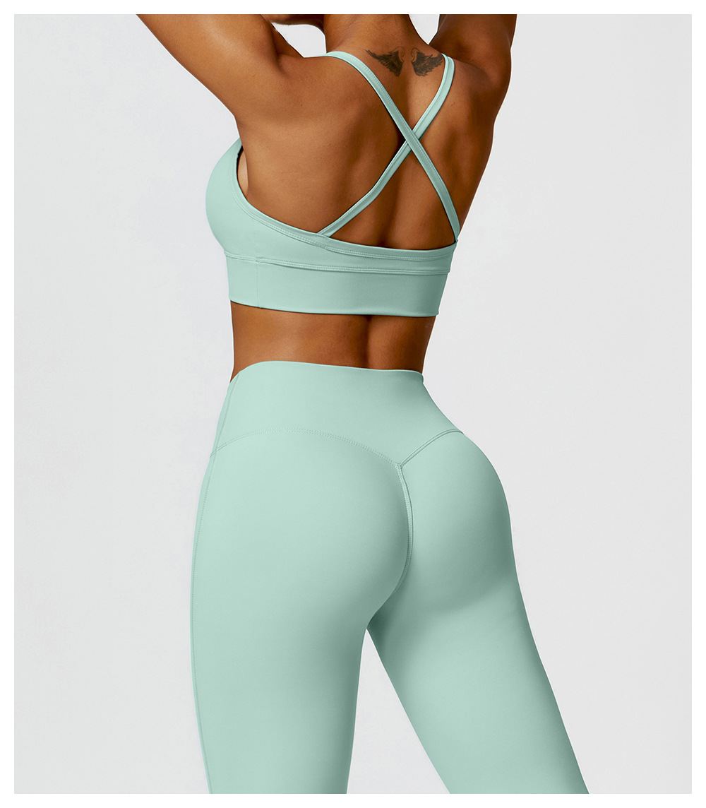 Cross Back Fitness Yoga Sports Bra