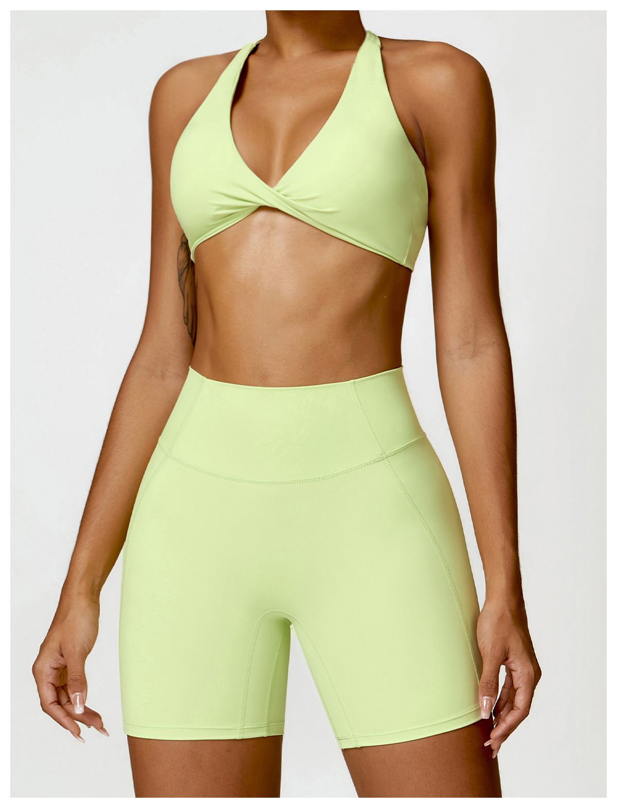 Halter Neck Twist Sports bra