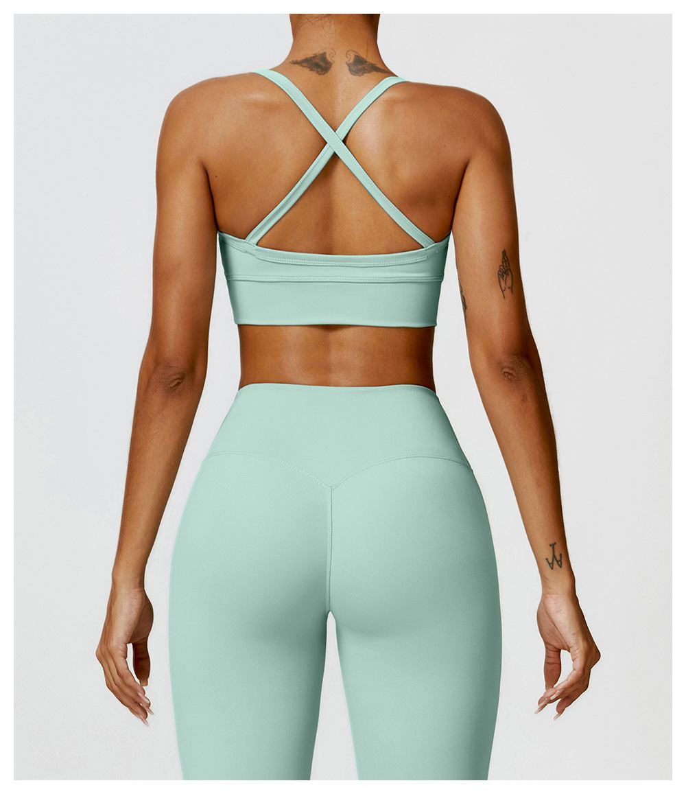 Cross Back Fitness Yoga Sports Bra