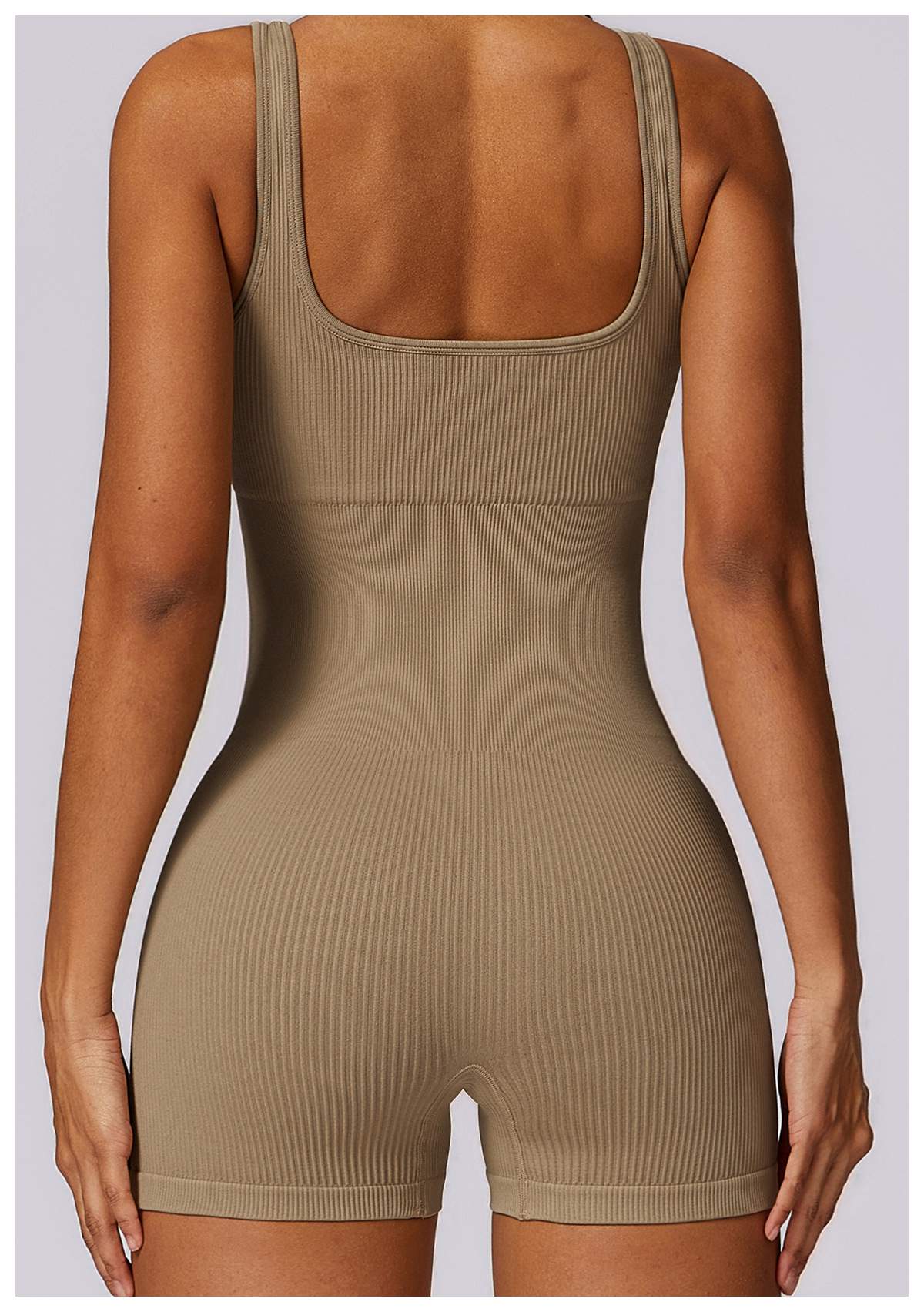 Ribbed Seamless Yoga Bodysuit