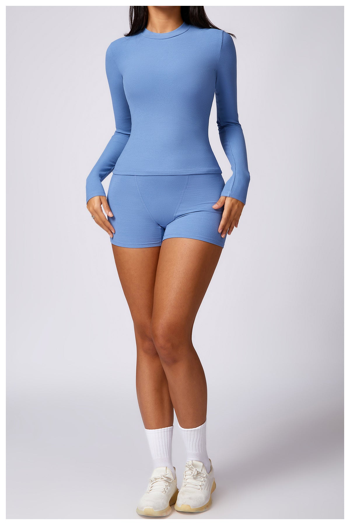 Tight-Fitting Long-Sleeve Yoga Suit