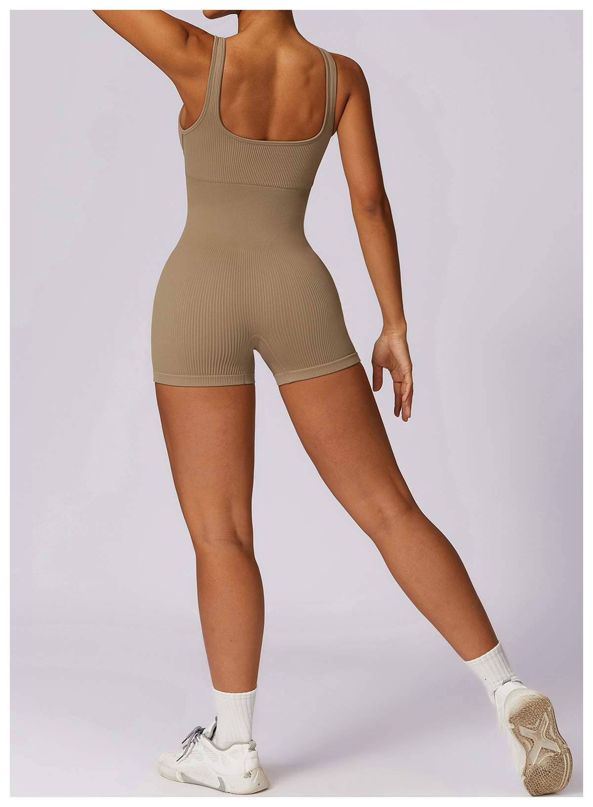 Ribbed Seamless Yoga Bodysuit