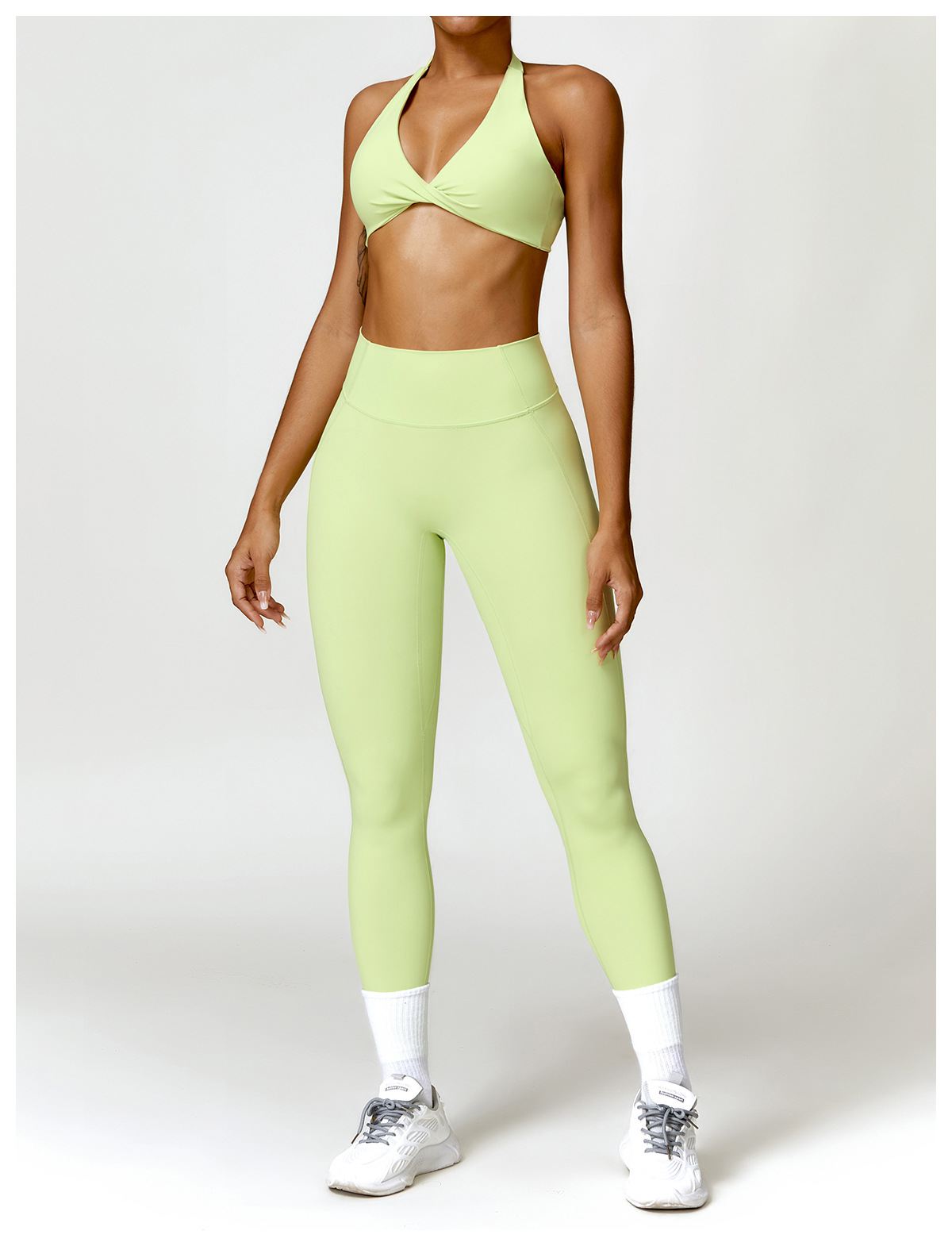 Halter Neck Twist Sports bra