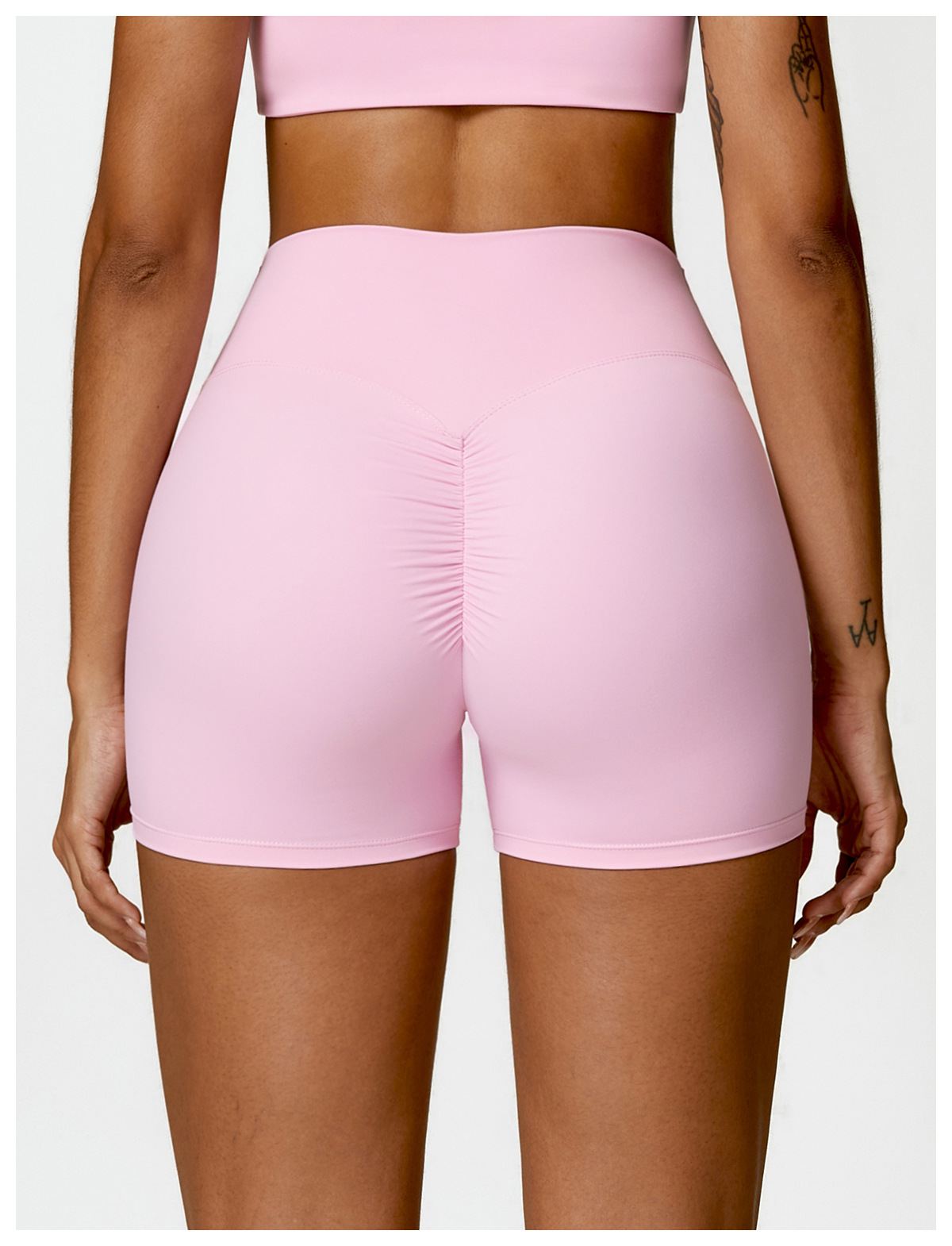 High-Waist Yoga Running Shorts