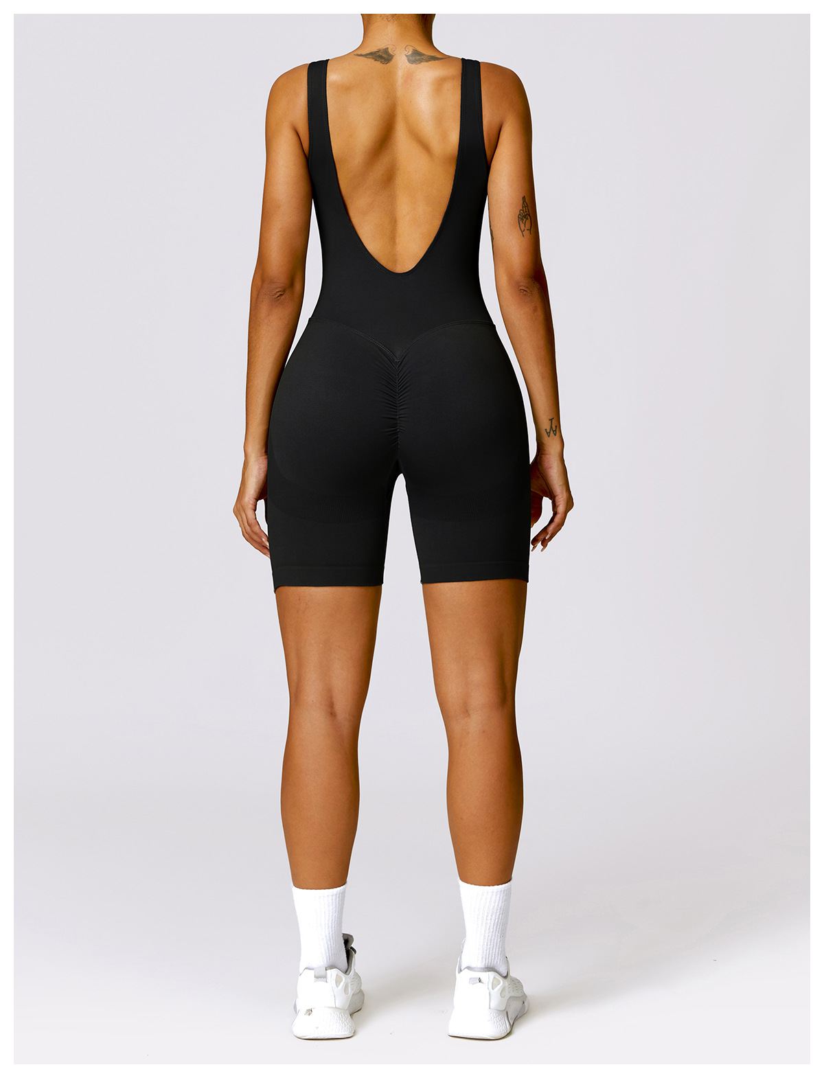 V-Back Short Jumpsuit