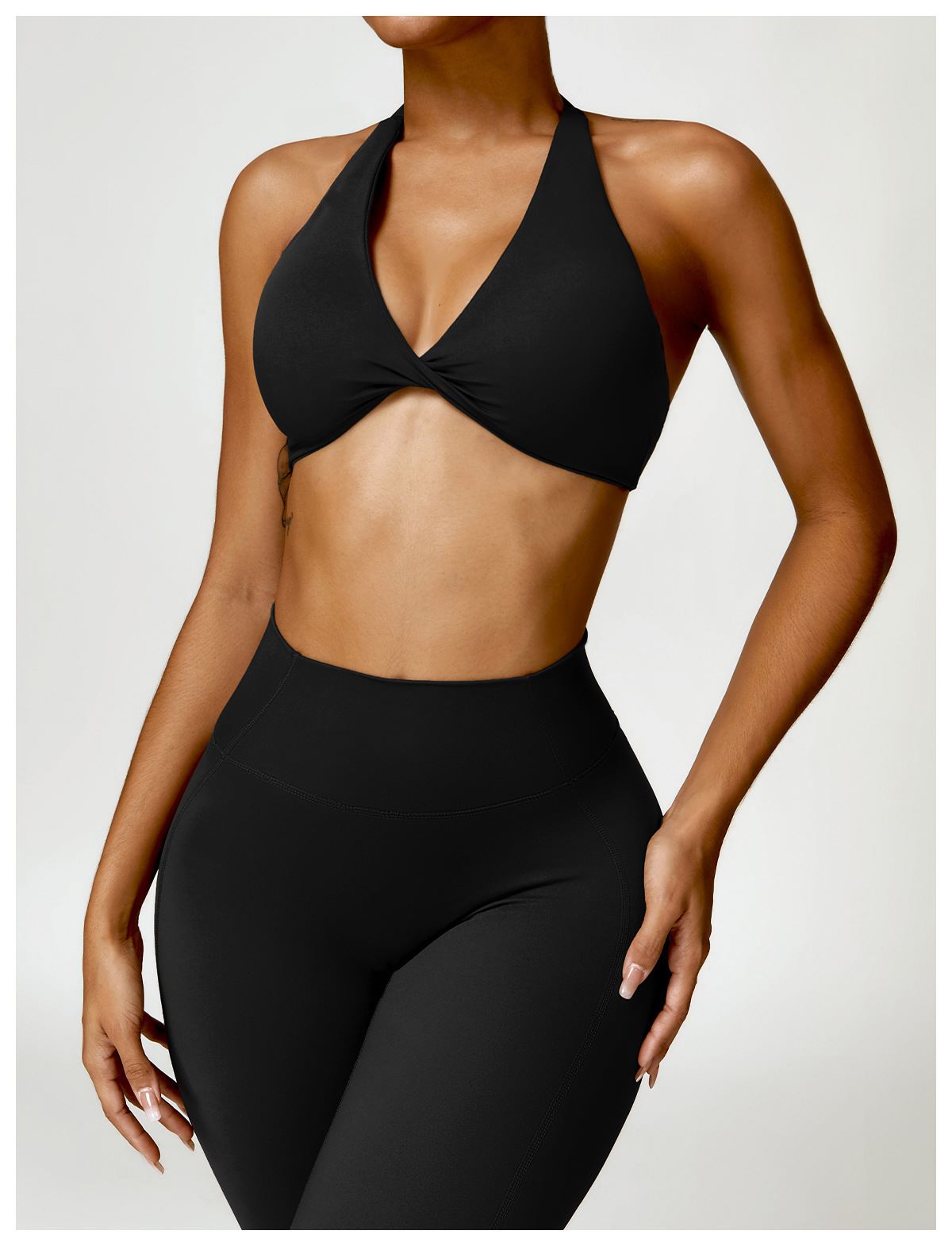 Halter Neck Twist Sports bra