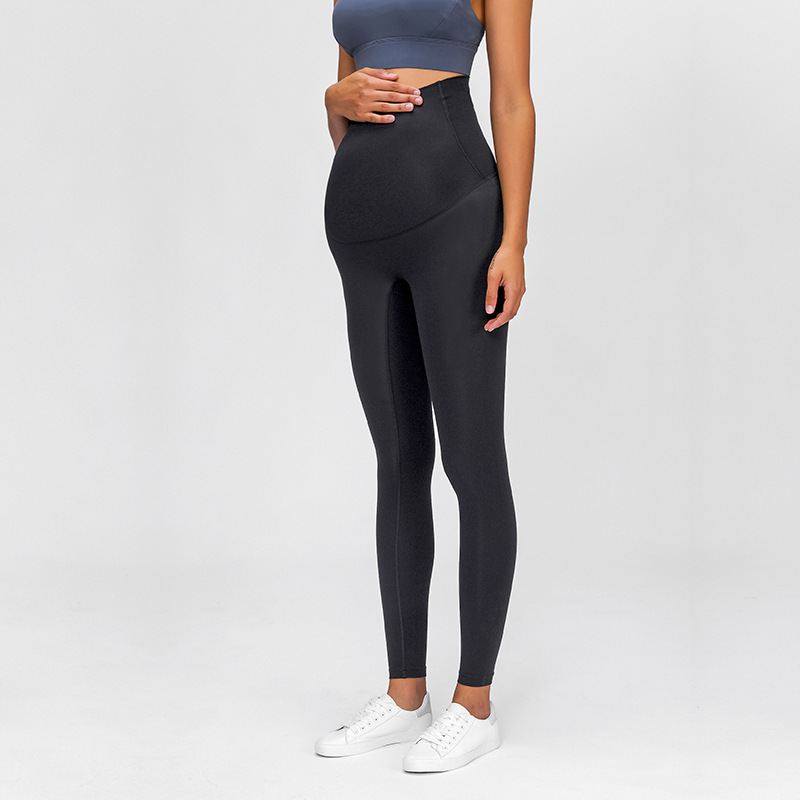 High-Waisted Belly-Wrap Maternity Yoga Leggings