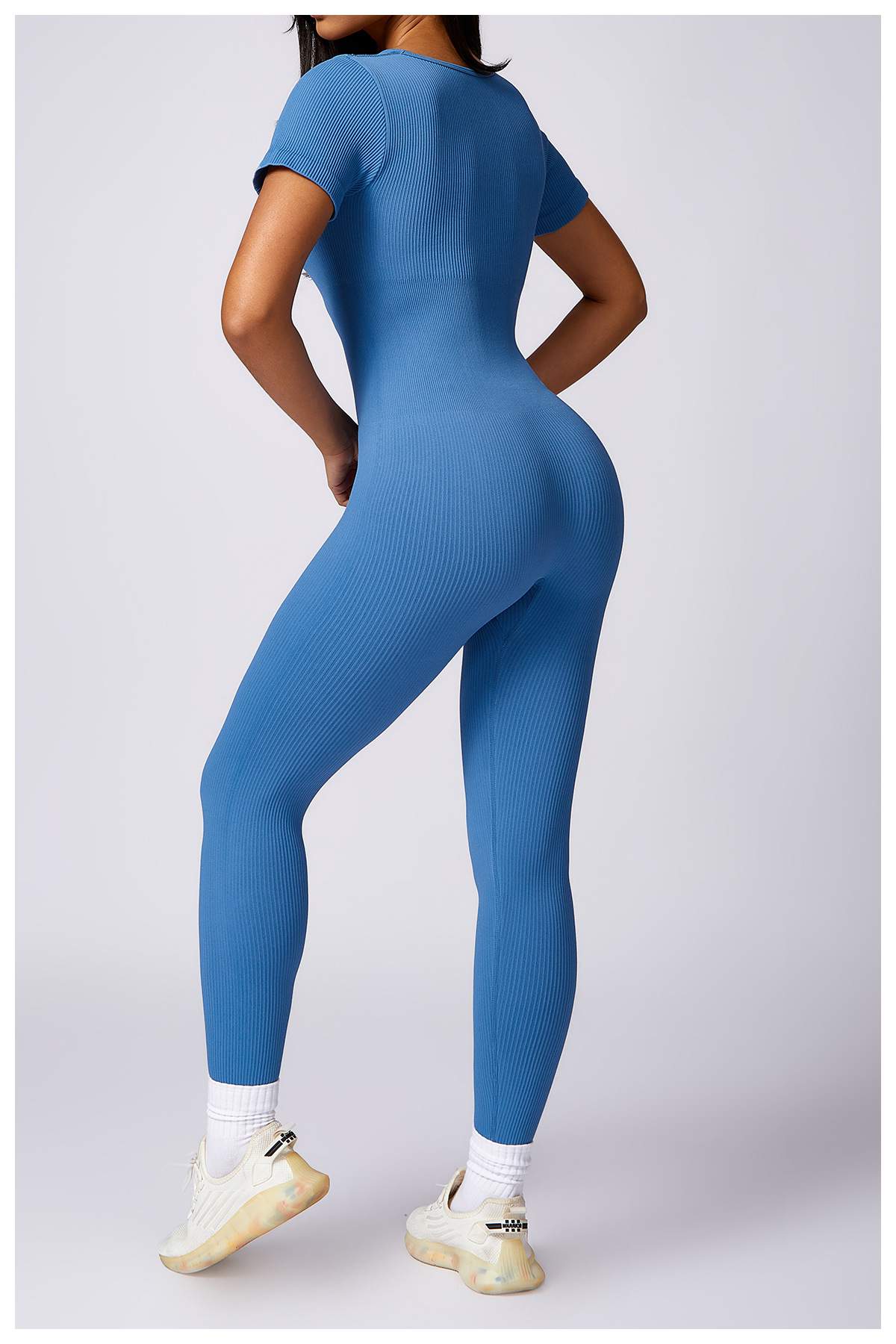 Ribbed Seamless Yoga Bodysuit