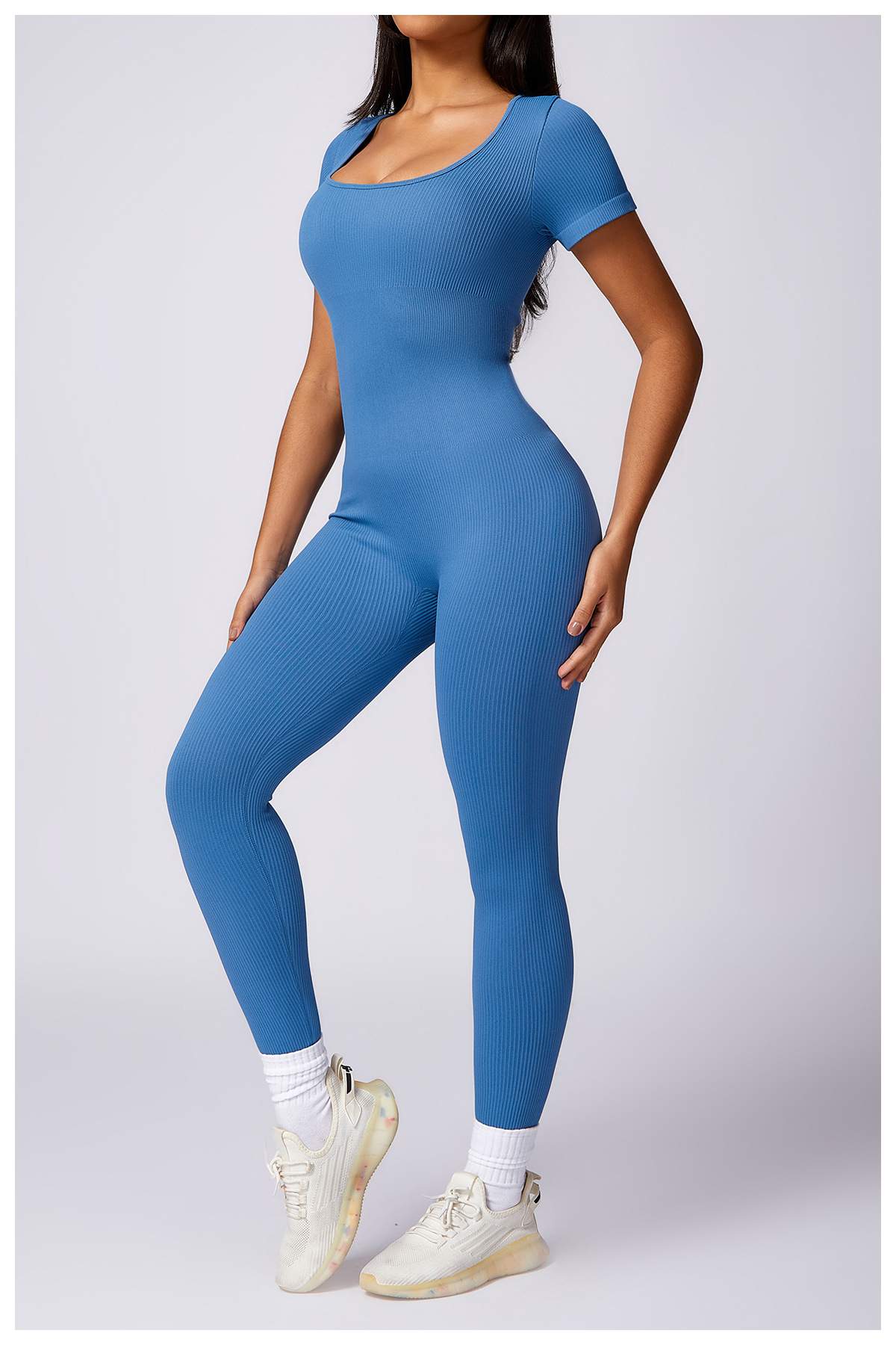 Ribbed Seamless Yoga Bodysuit