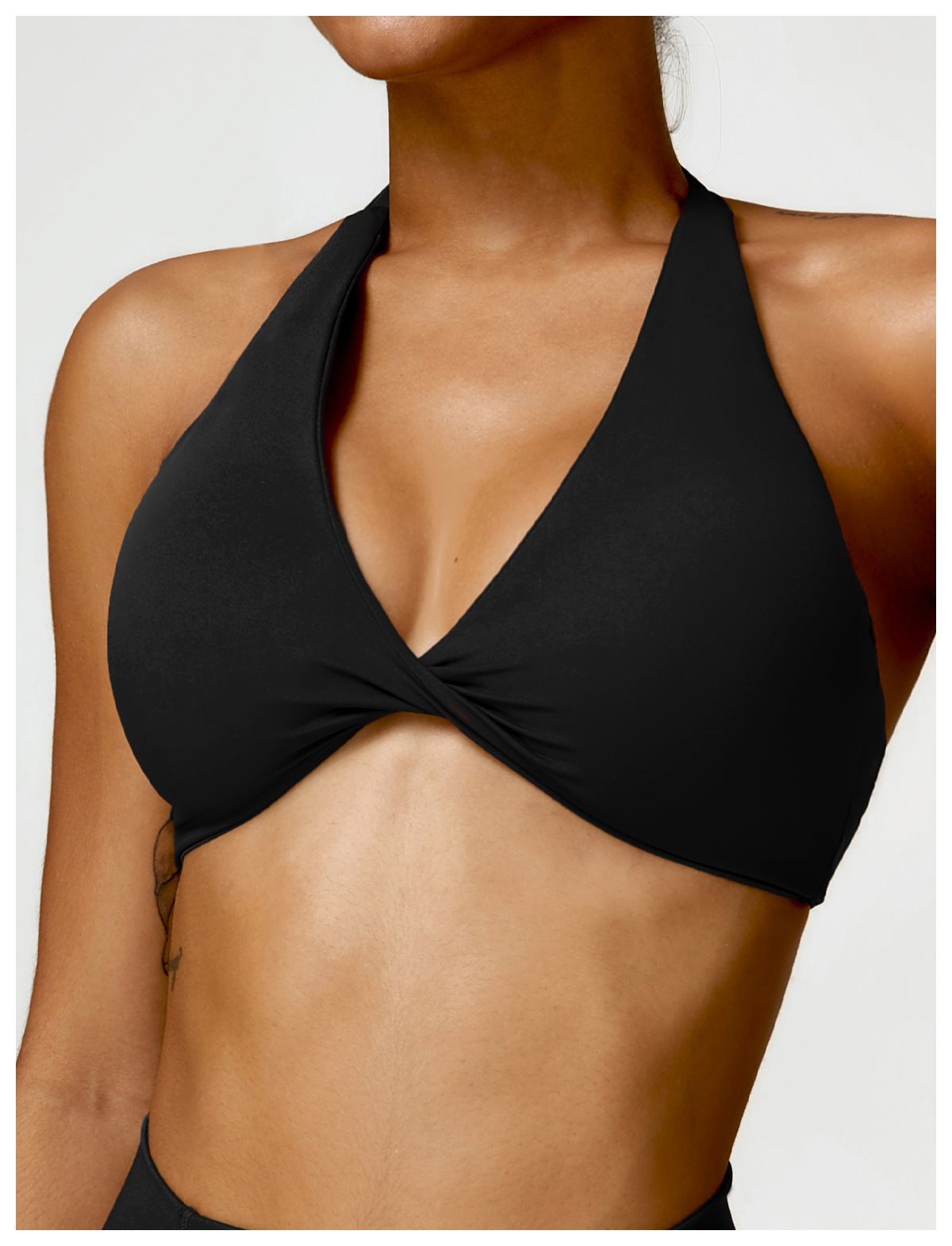 Halter Neck Twist Sports bra