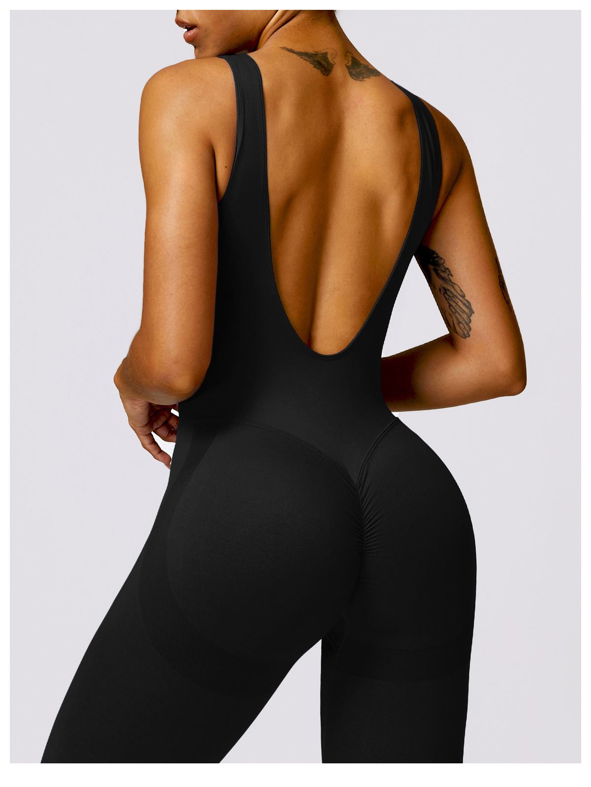 V Back Butt Lifting Jumpsuit