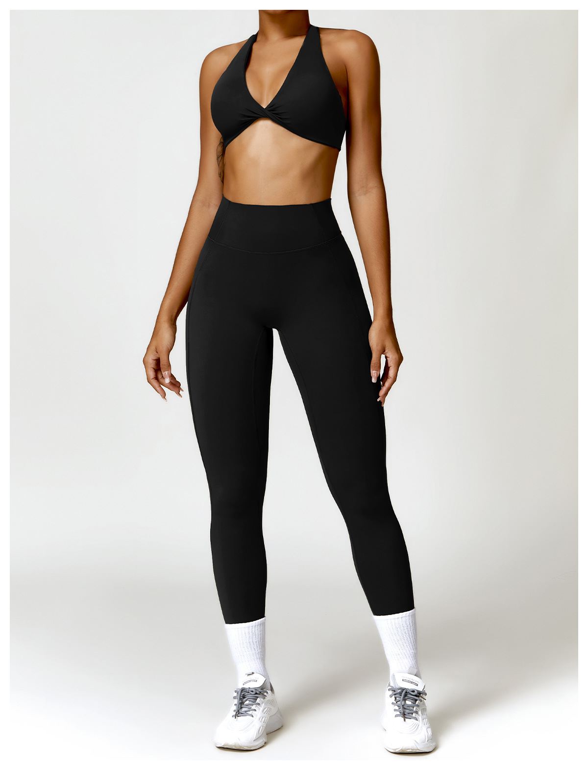 Halter Neck Twist Sports bra