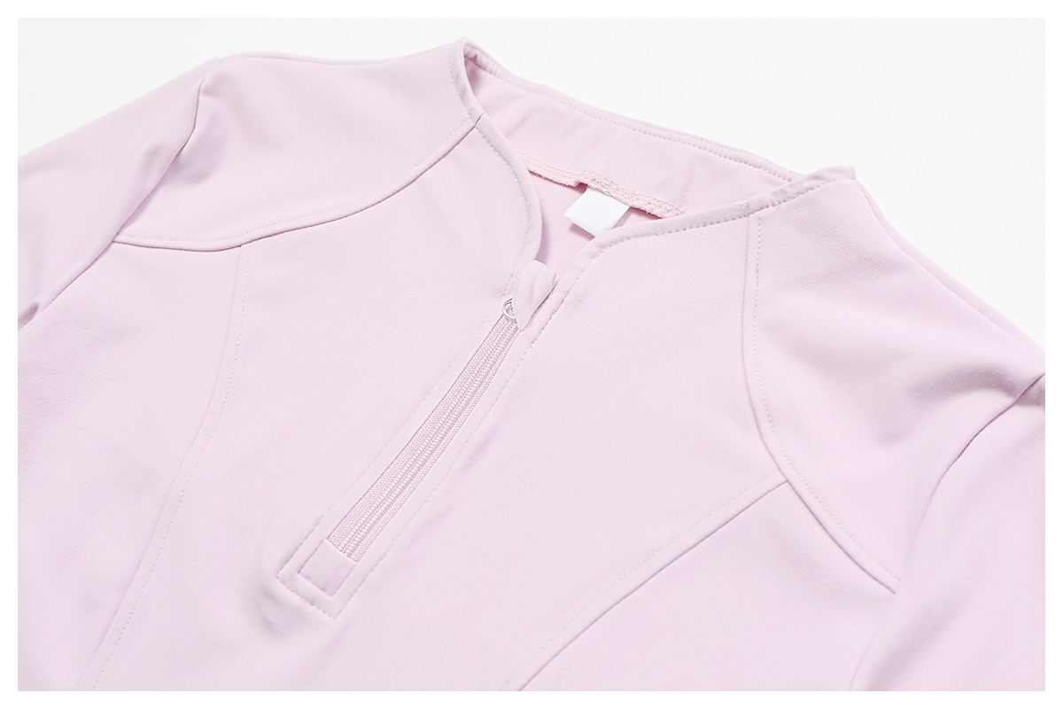 Women Half-Zip Long Sleeve Top