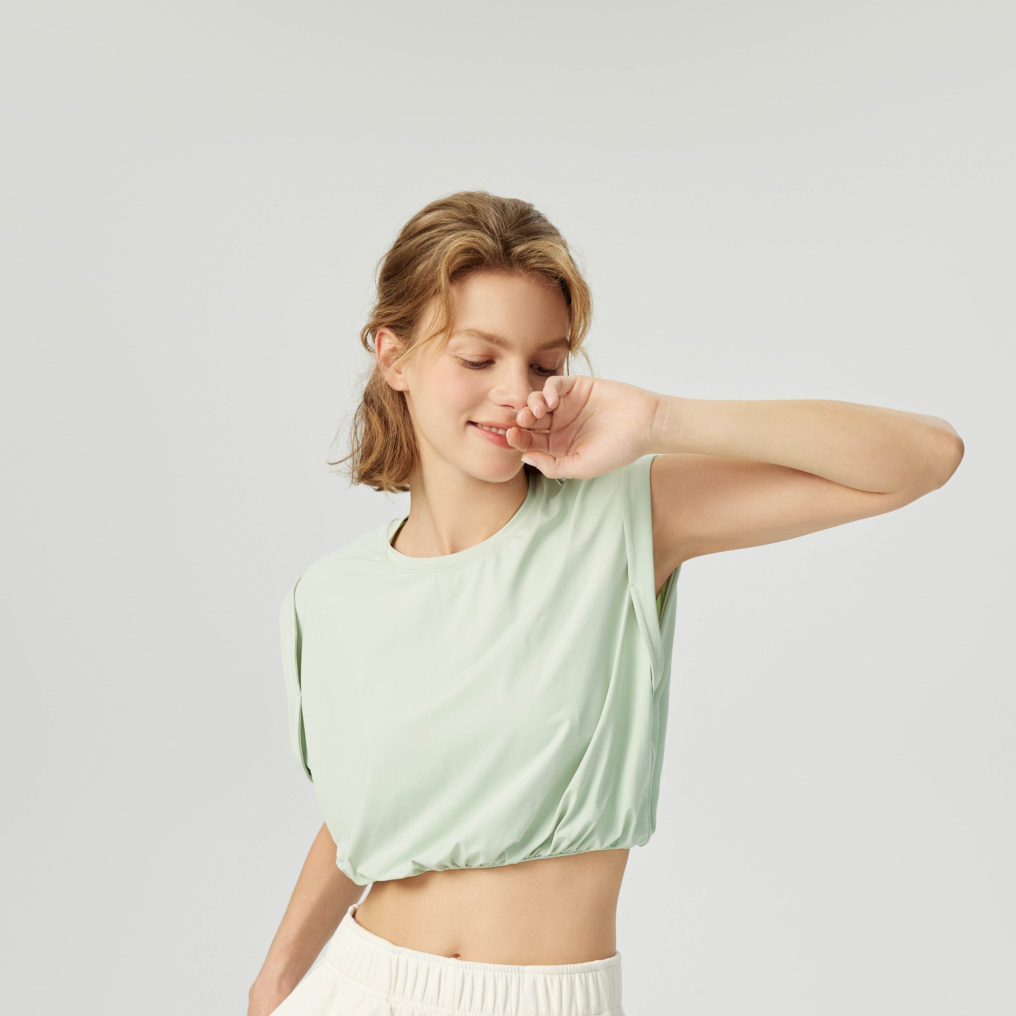 Sports breathable cropped T-shirt