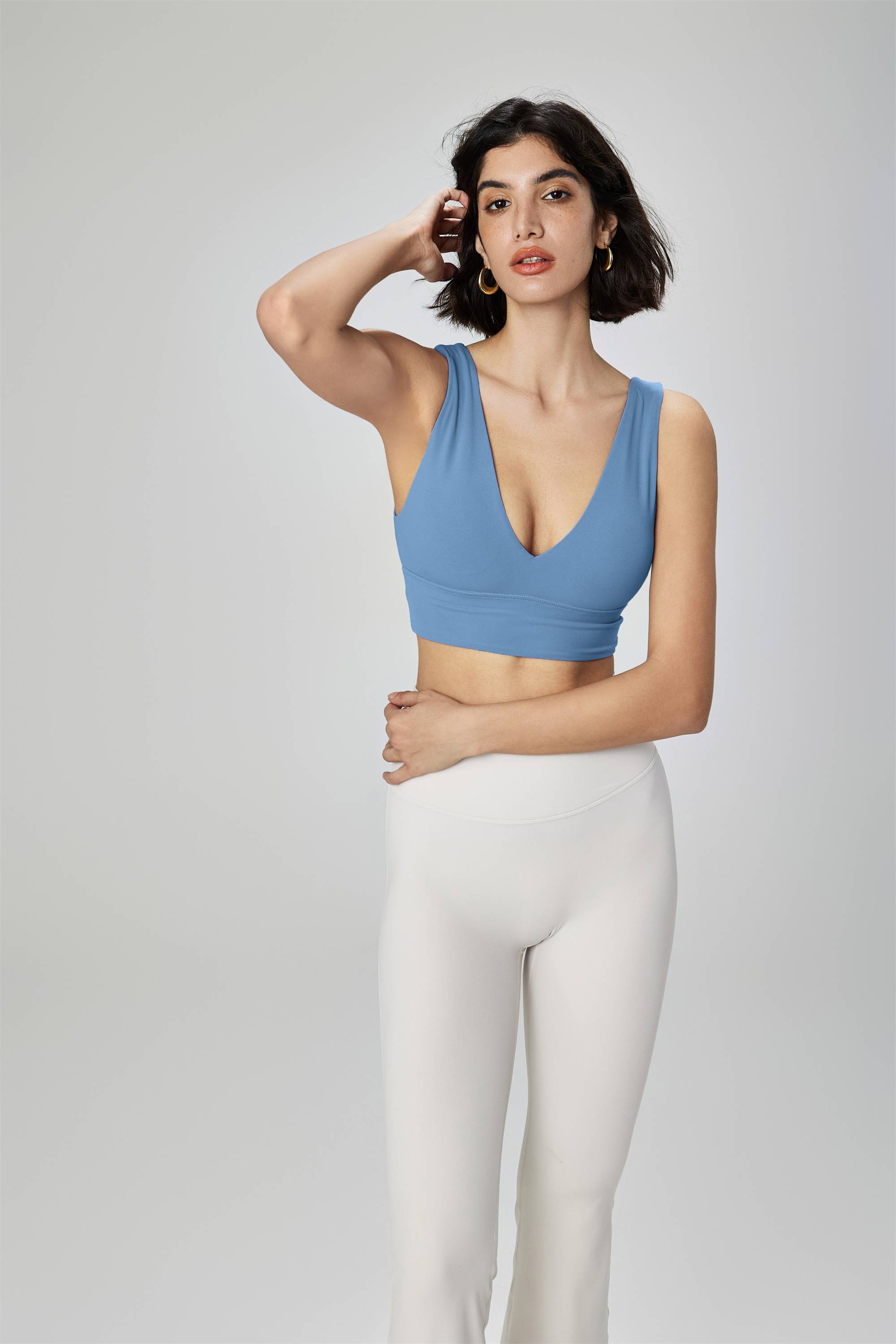 Deep V-neck Sports Bra