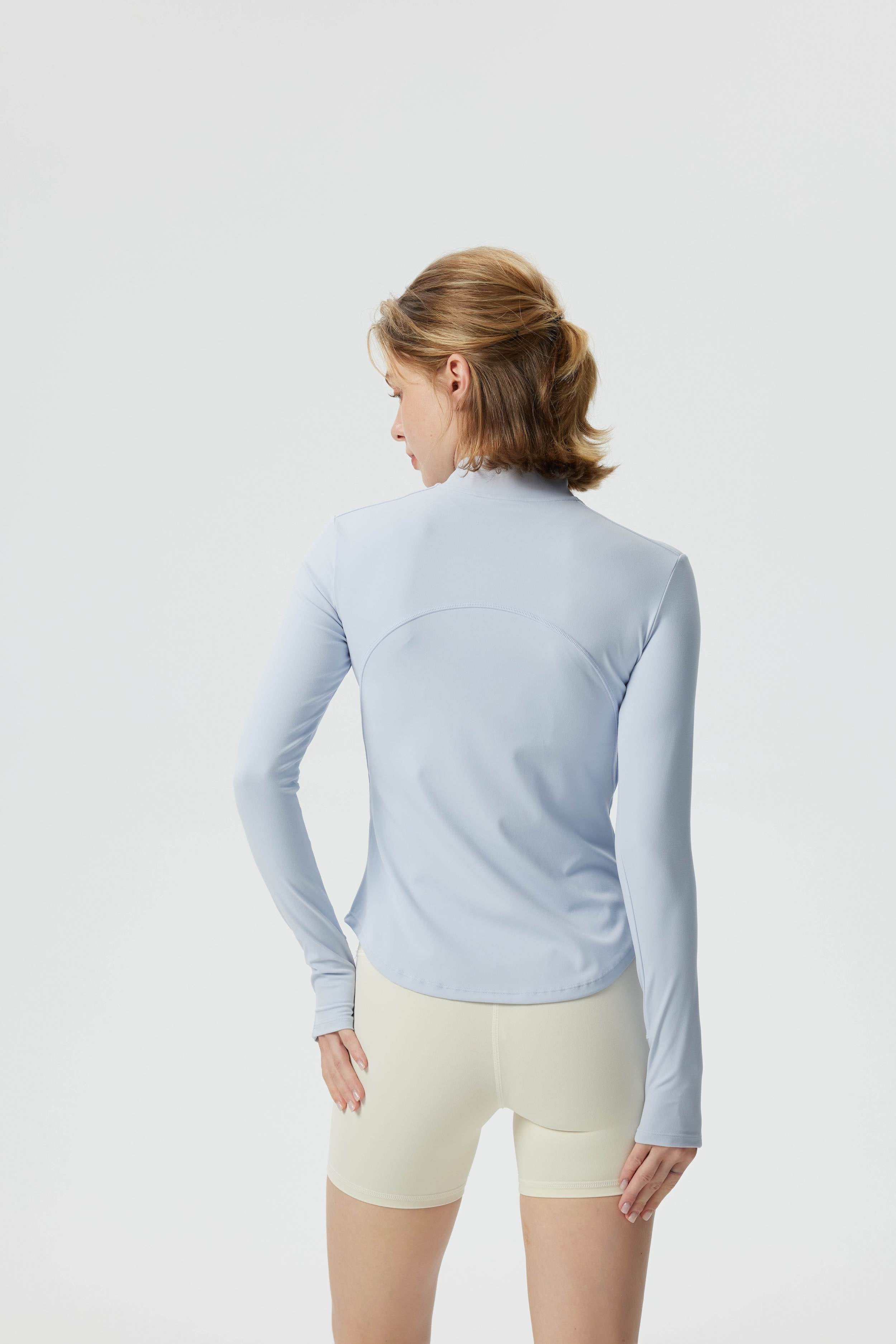 Half-Zip Slim-Fit Long Sleeve Top