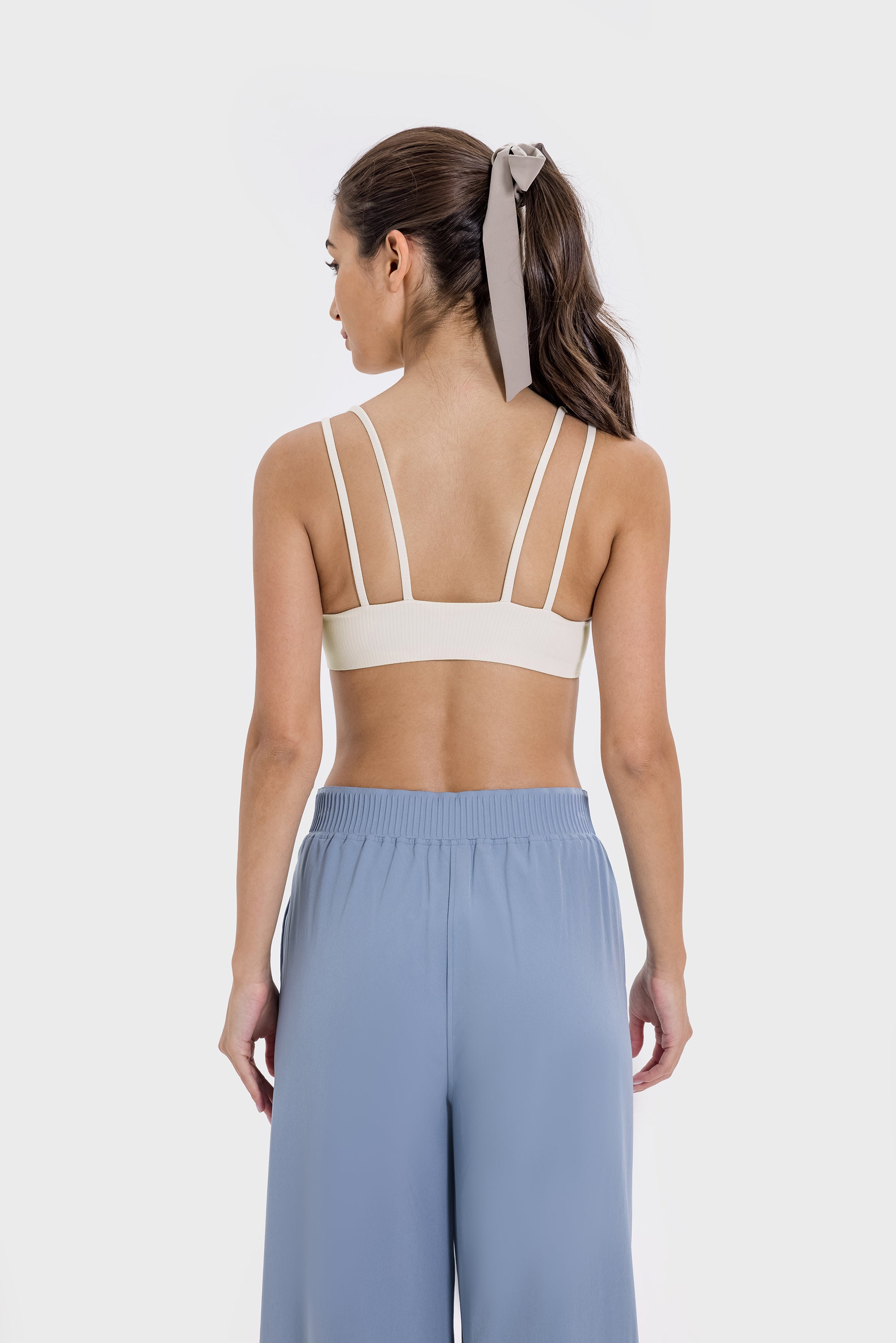 Ribbed High-Stretch Sports Bra