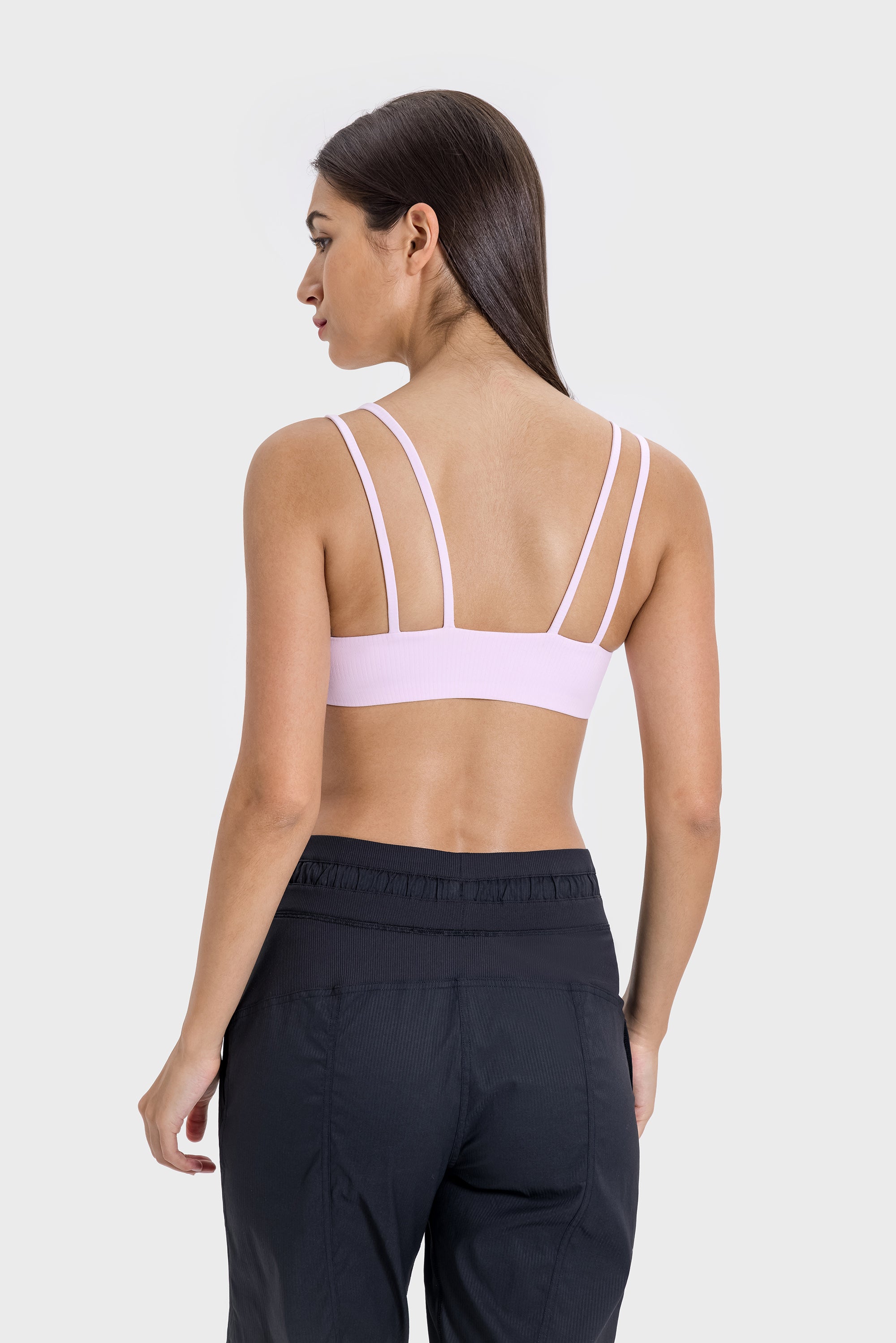 Ribbed High-Stretch Sports Bra