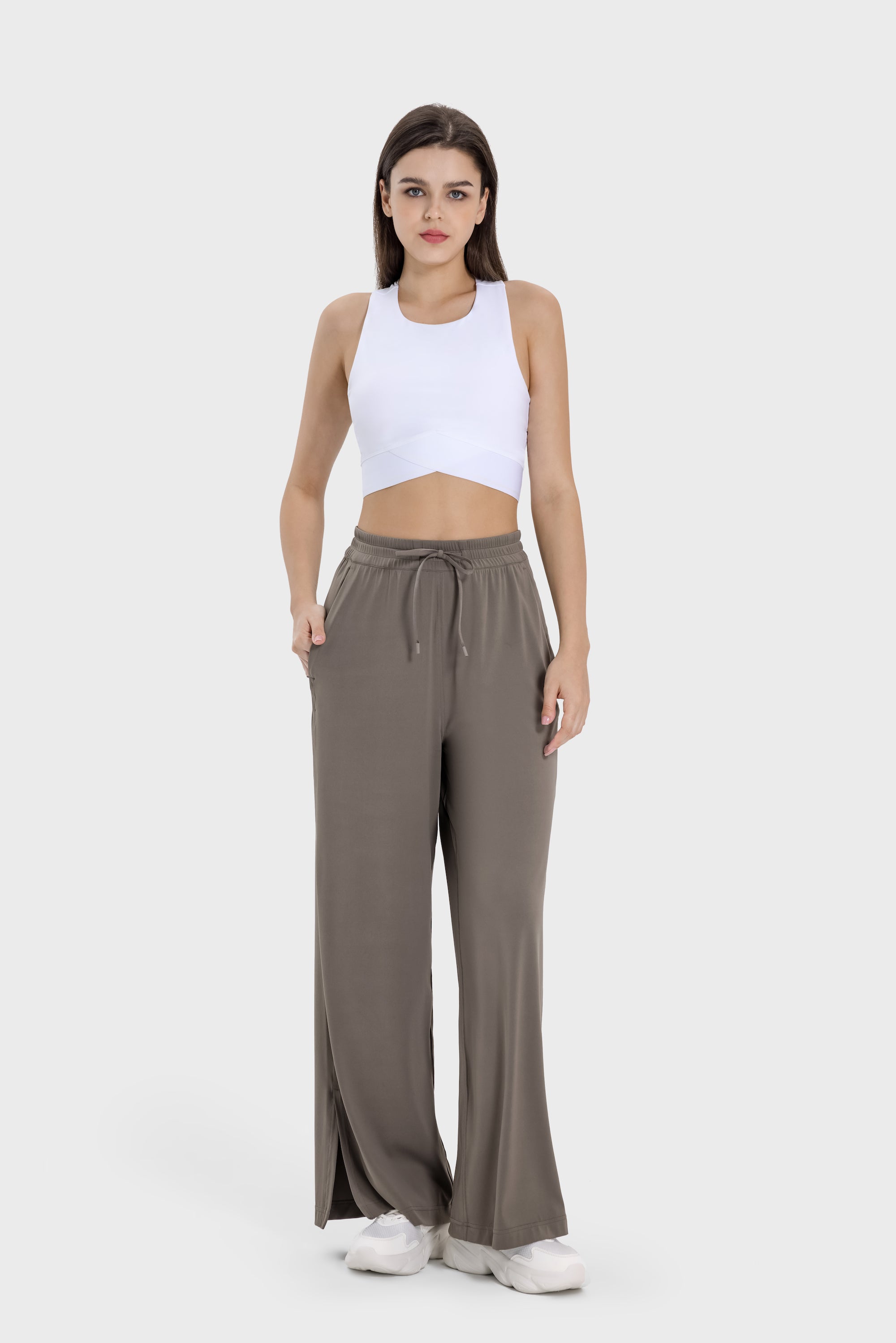 Drapey Straight-Leg Pants