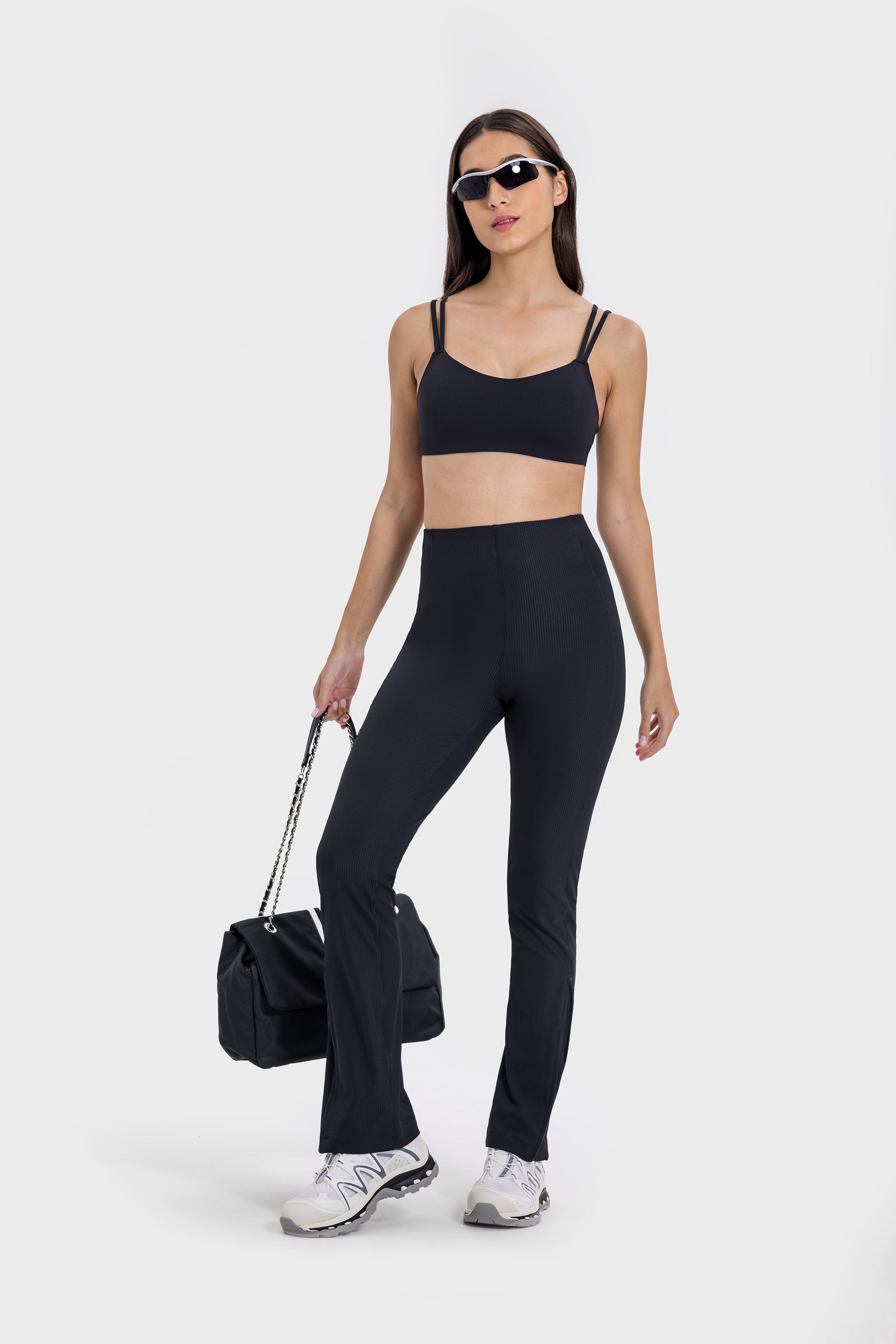 Ribbed High-Stretch Sports Bra