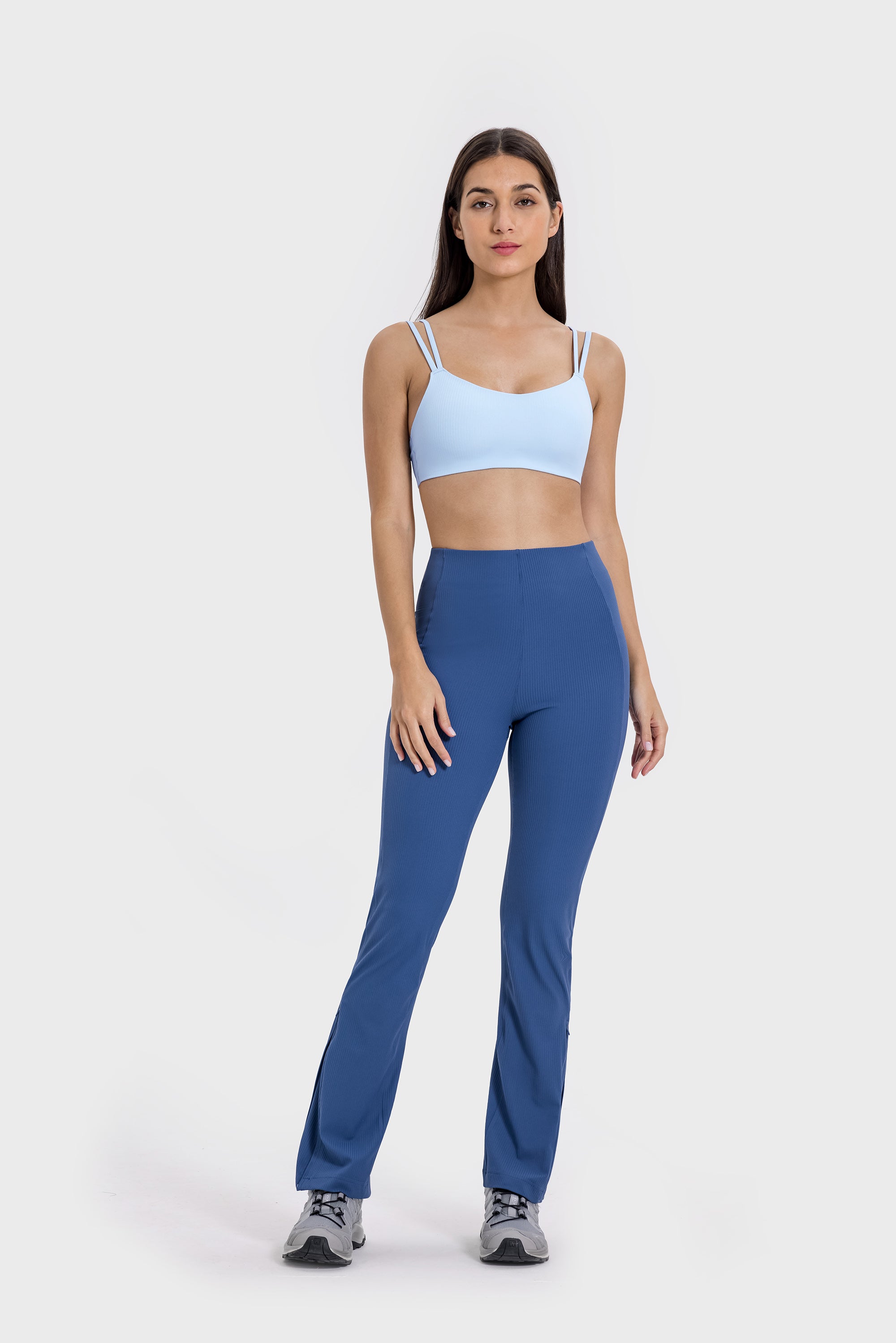 Ribbed High-Stretch Sports Bra