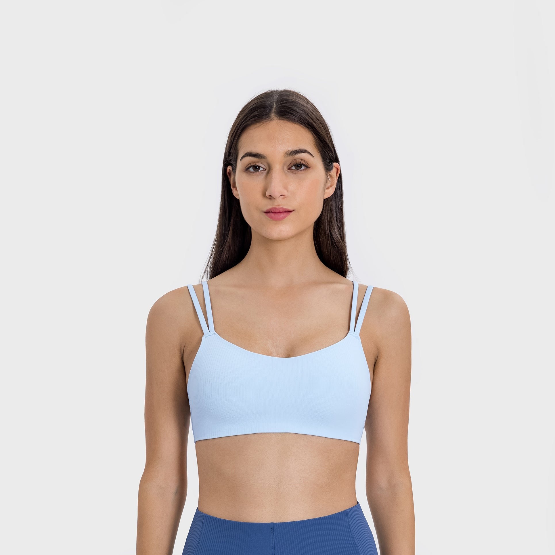 Ribbed High-Stretch Sports Bra