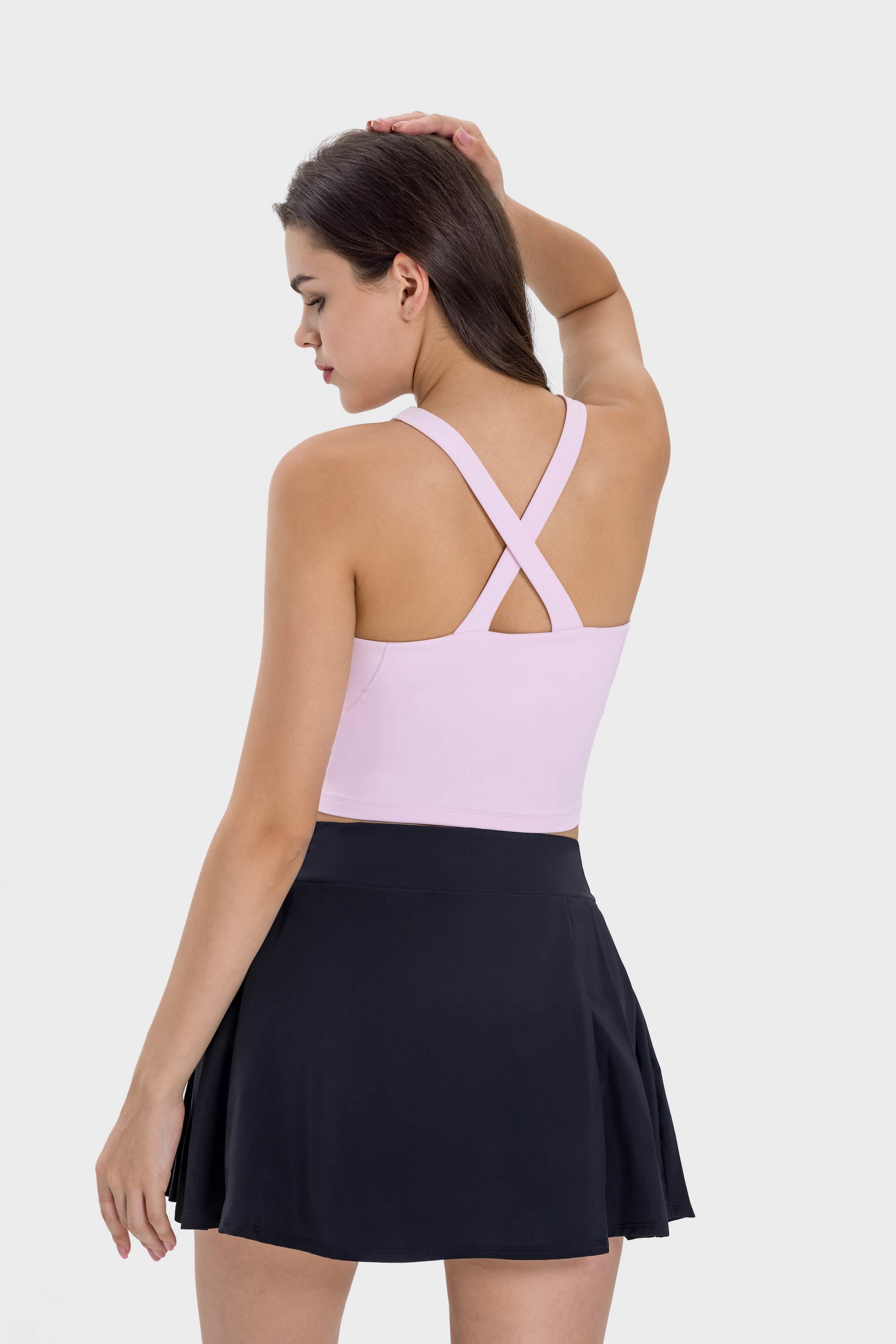 Sports Tank Top with Cross Halter Neck