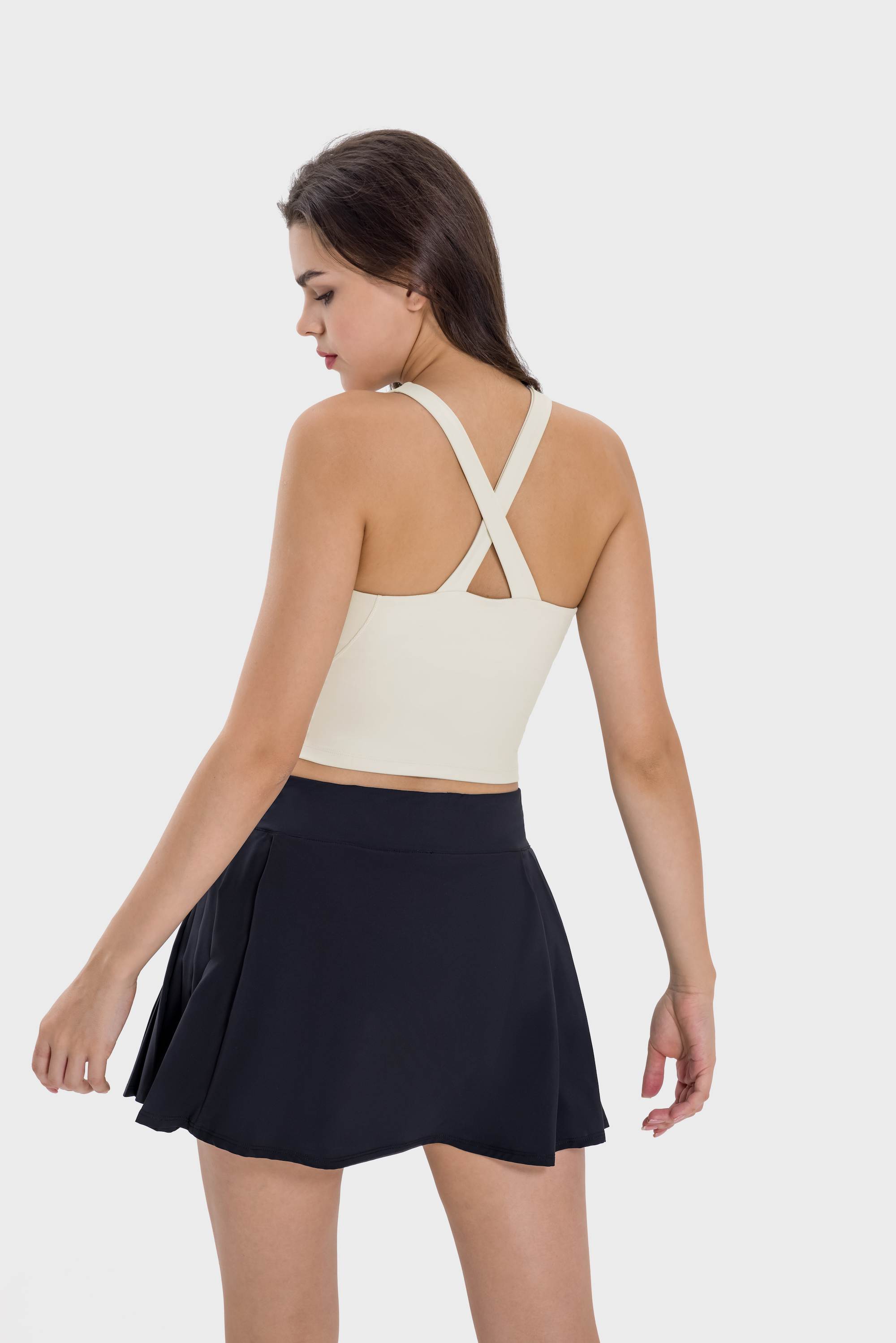 Sports Tank Top with Cross Halter Neck