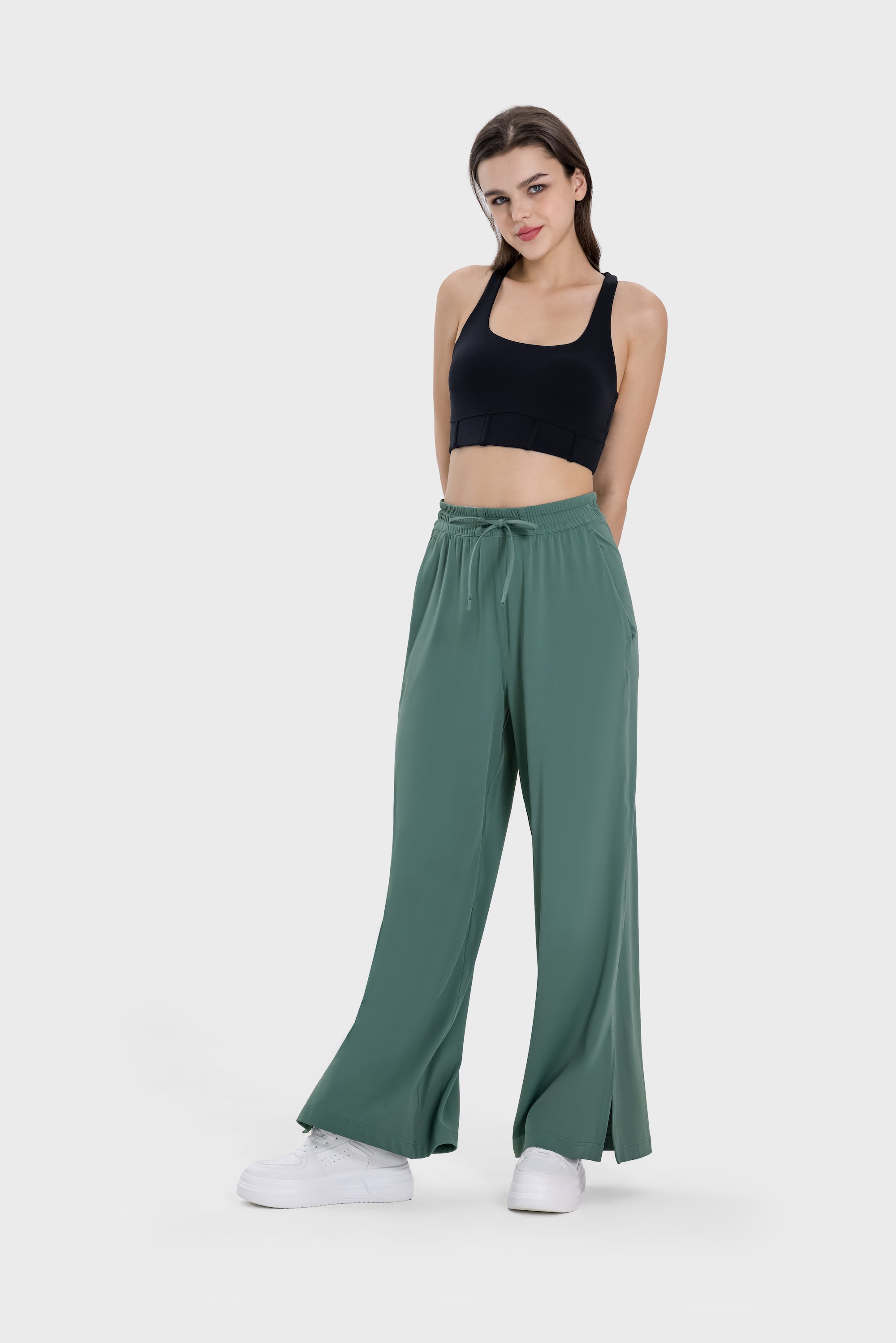 Drapey Straight-Leg Pants