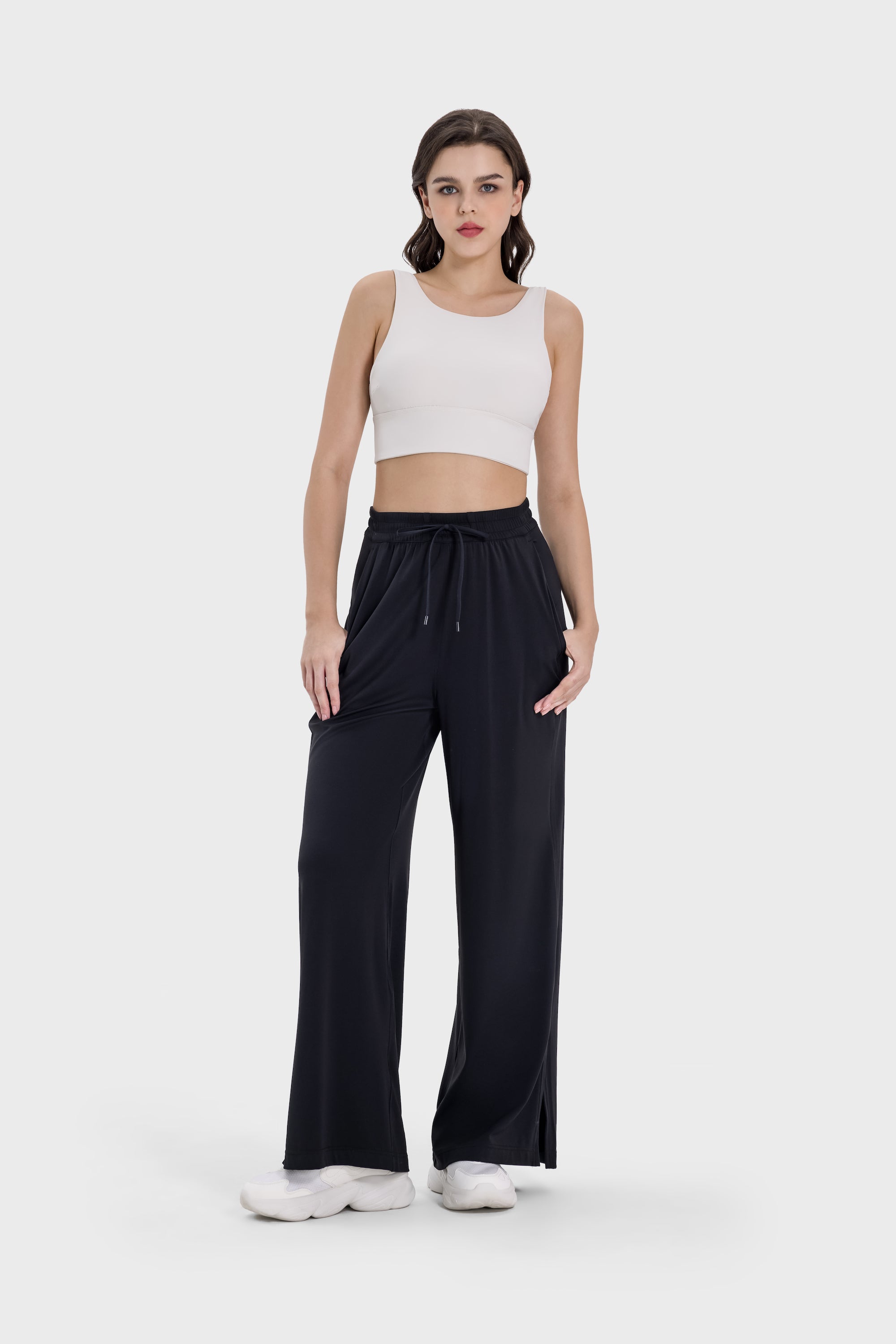 Drapey Straight-Leg Pants