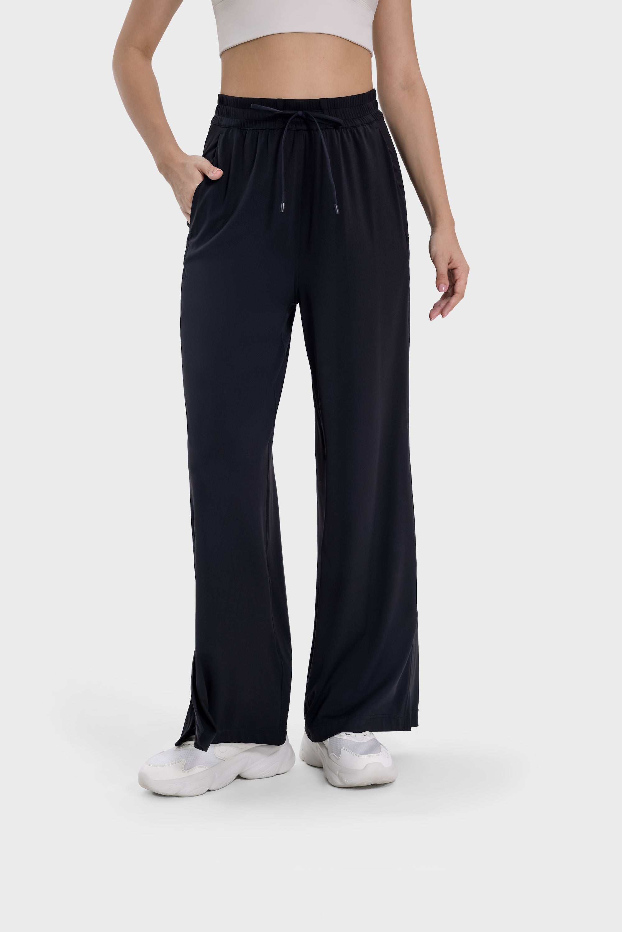 Drapey Straight-Leg Pants