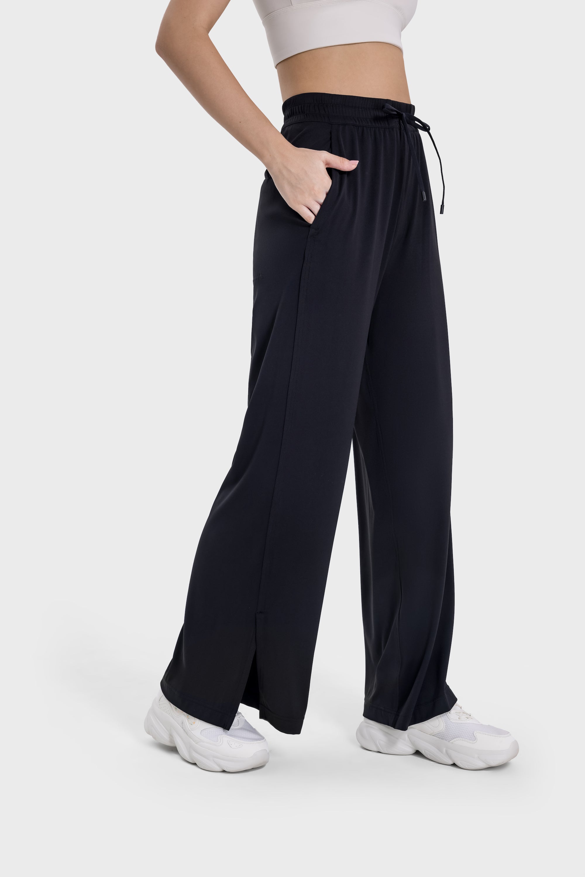 Drapey Straight-Leg Pants