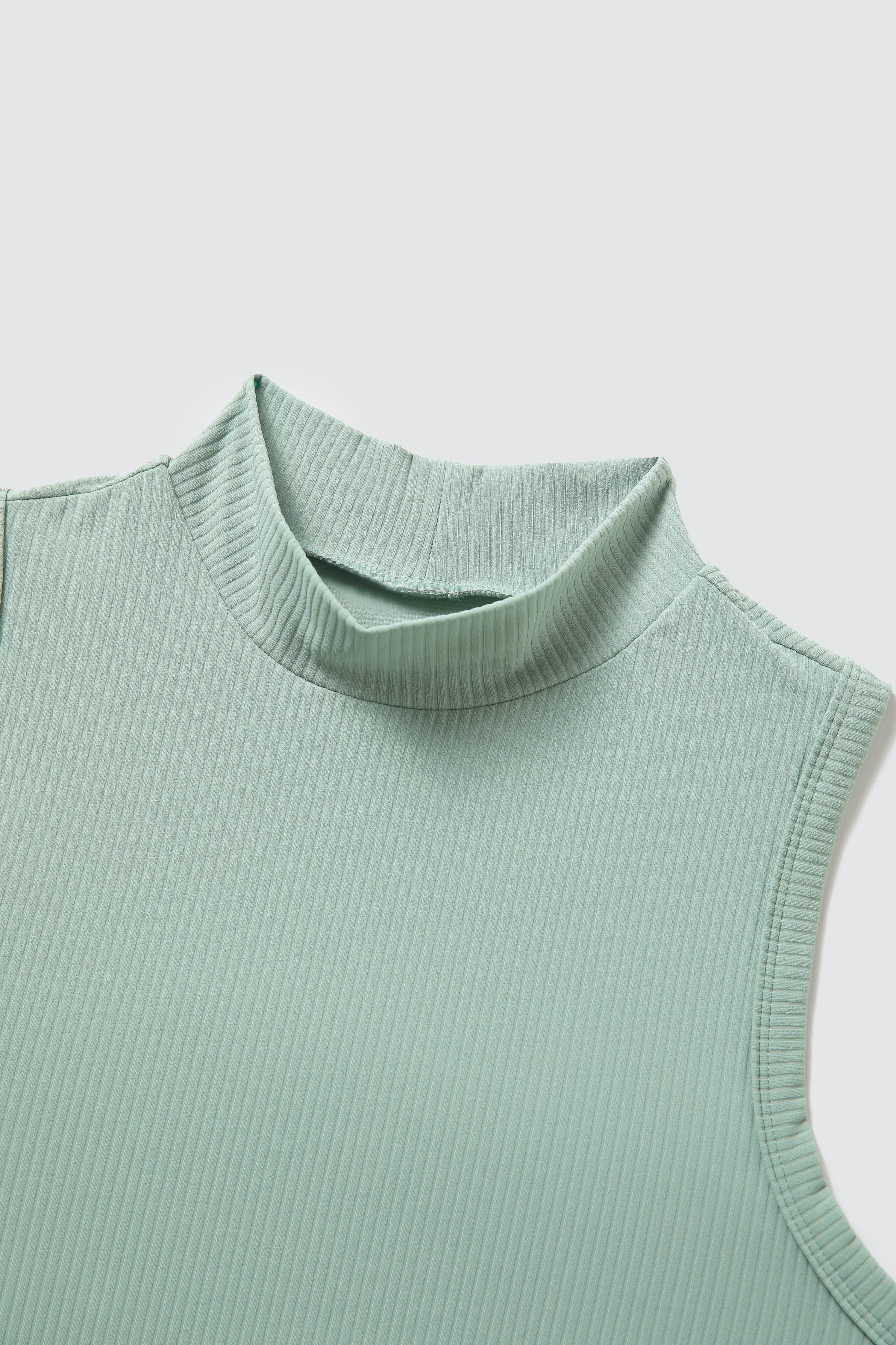 High-Neck Yoga Tank Top with Moisture-Wicking