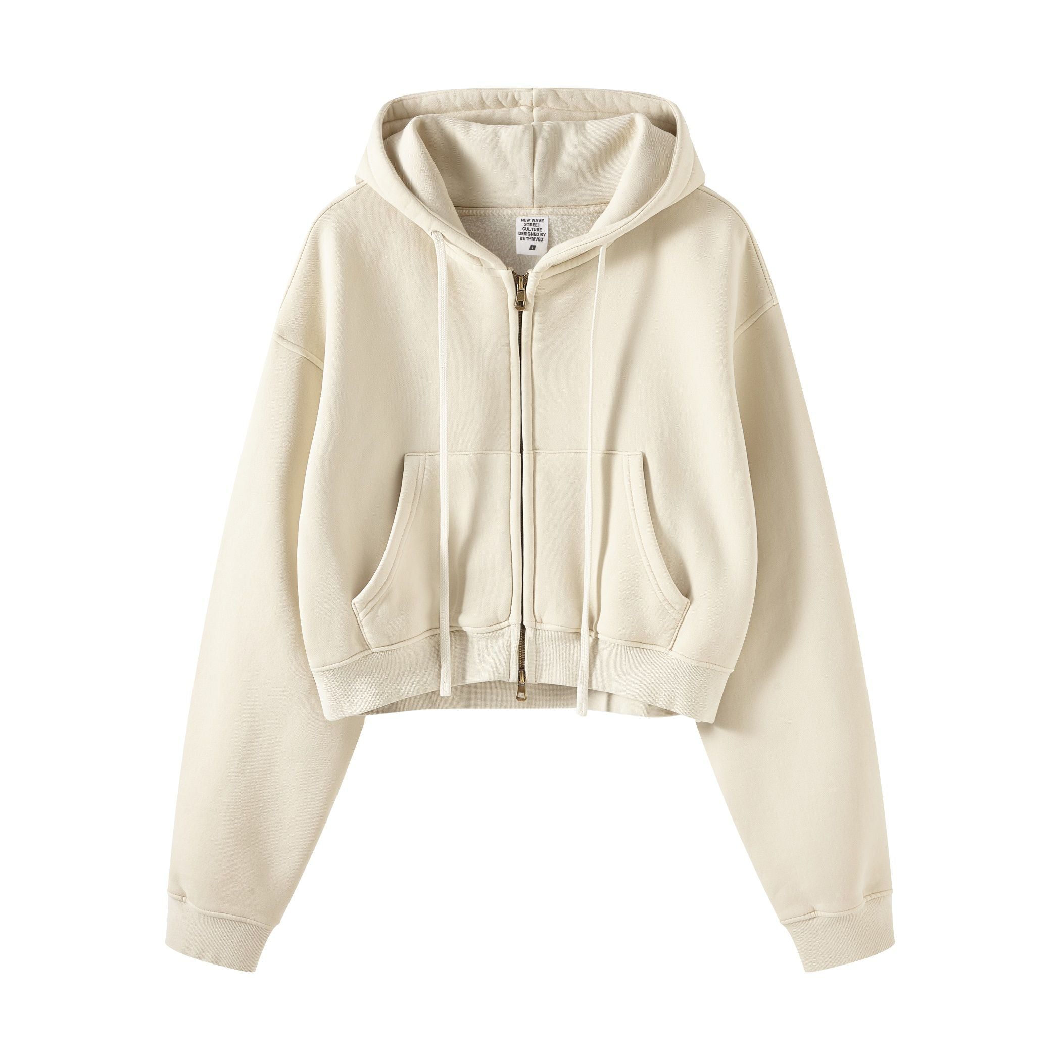 Women 355g Zip Up Short Hoodie