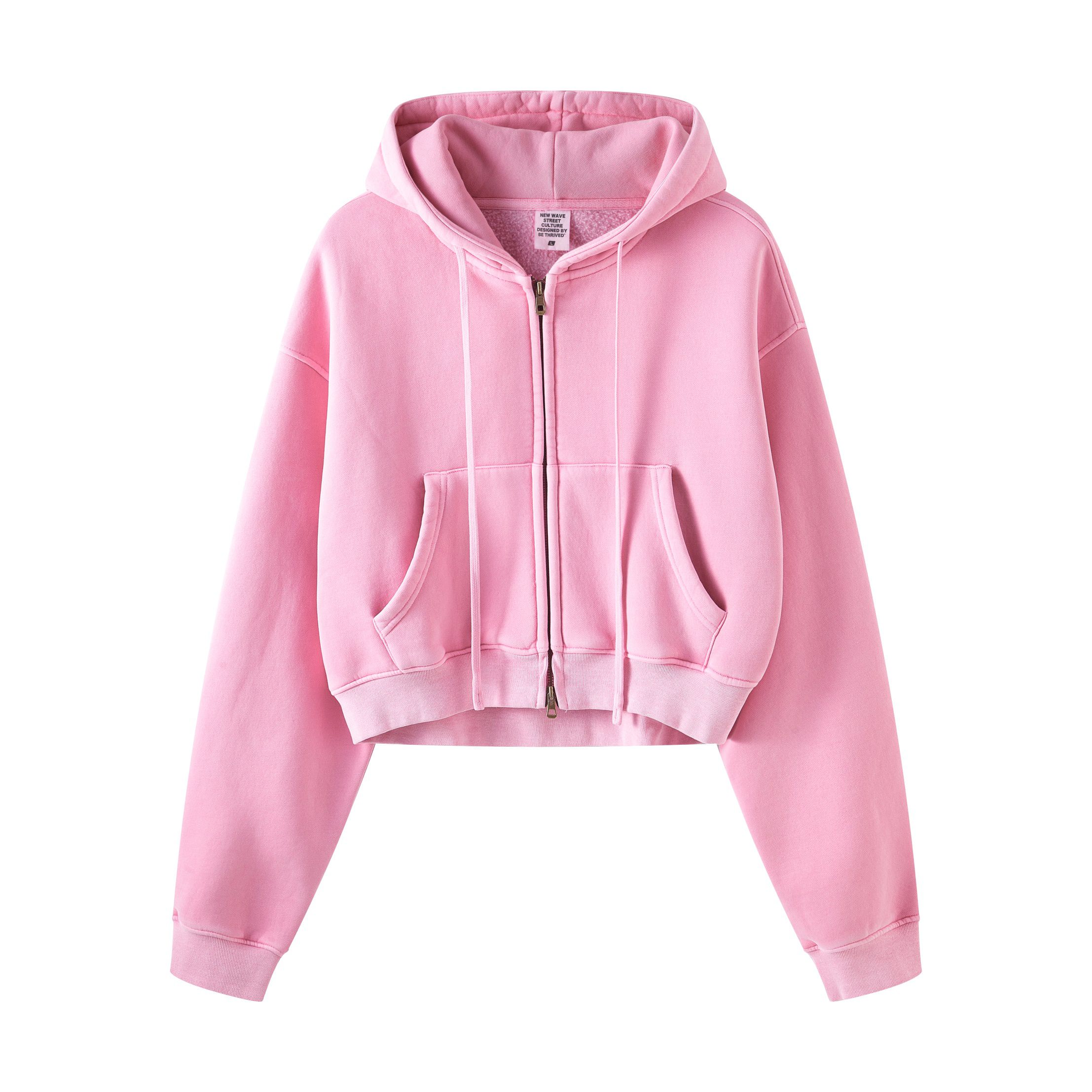 Women 355g Zip Up Short Hoodie