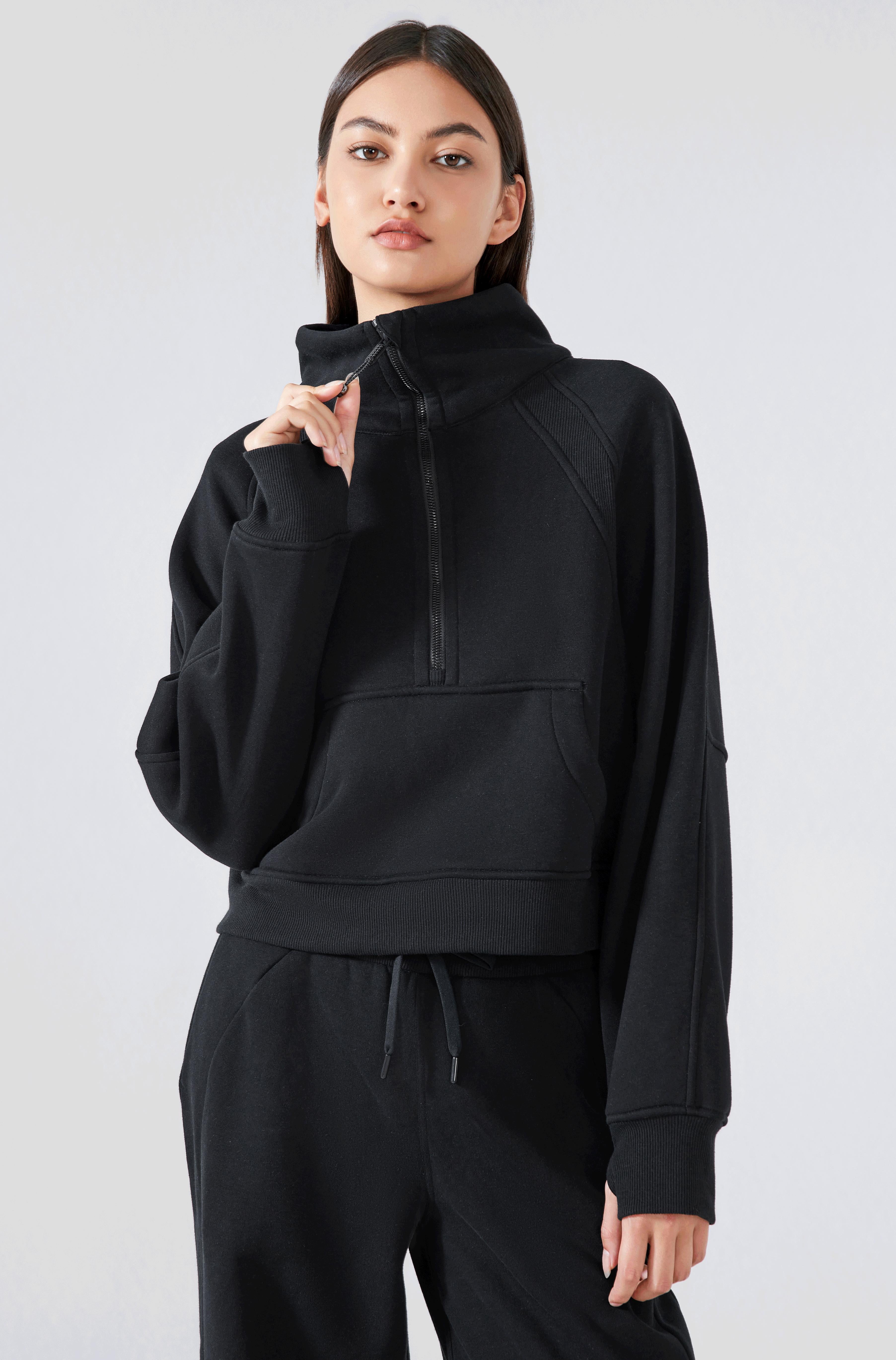 Long Sleeve Zipper Hooded Jacket