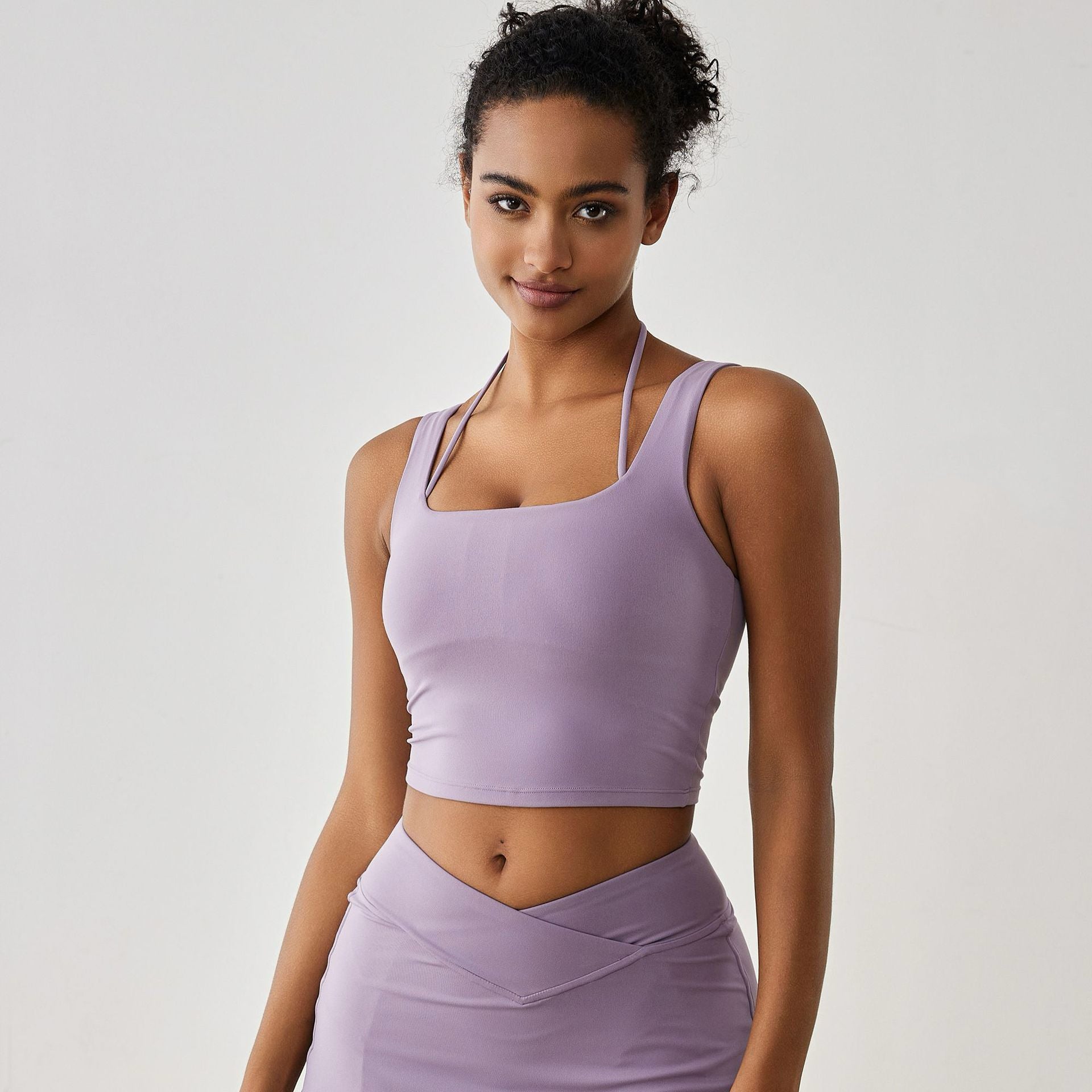 2-in-1 Layered Sports Bra with Integrated Tank Top