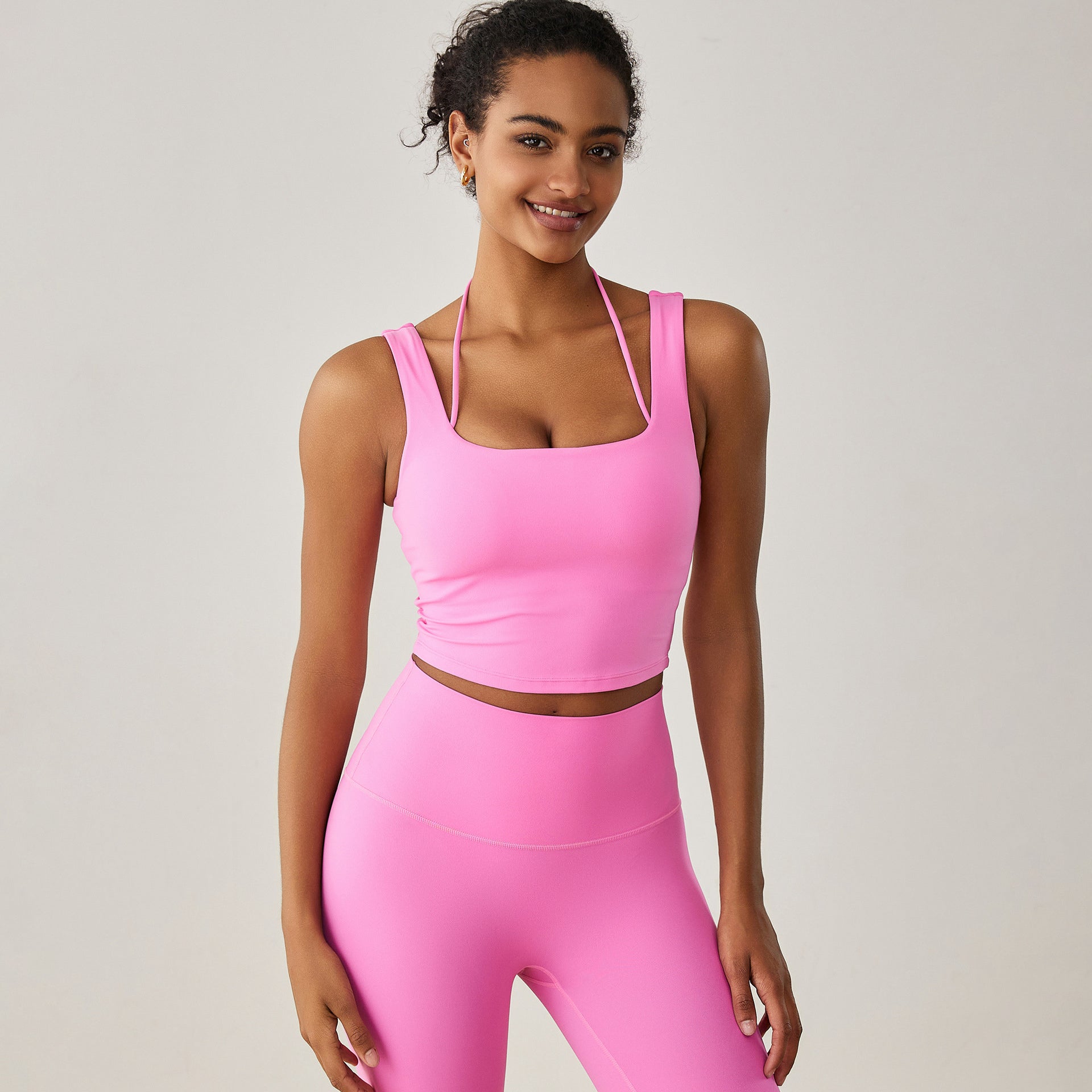 2-in-1 Layered Sports Bra with Integrated Tank Top