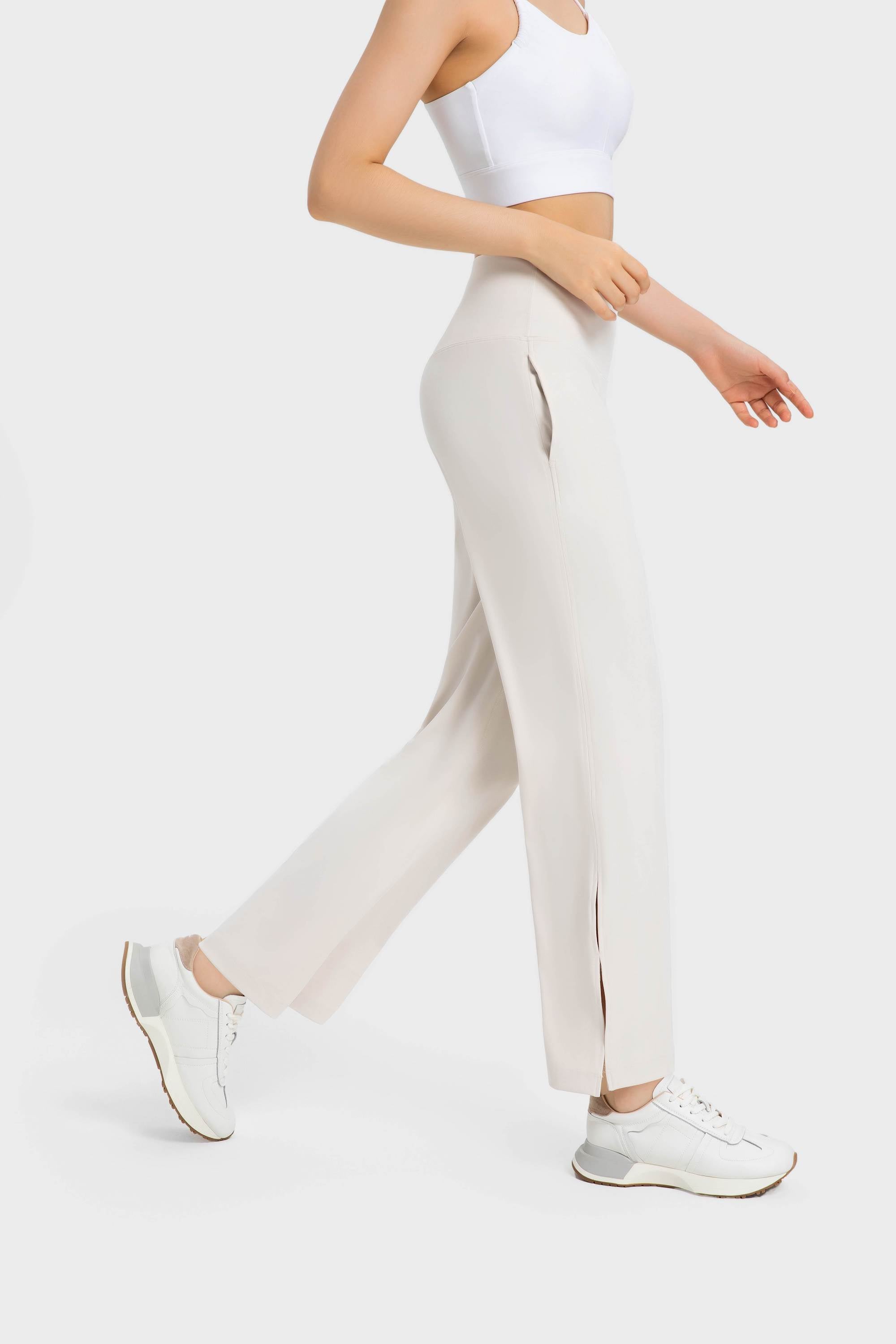 High-Waisted Flared Wide-Leg Yoga Pants