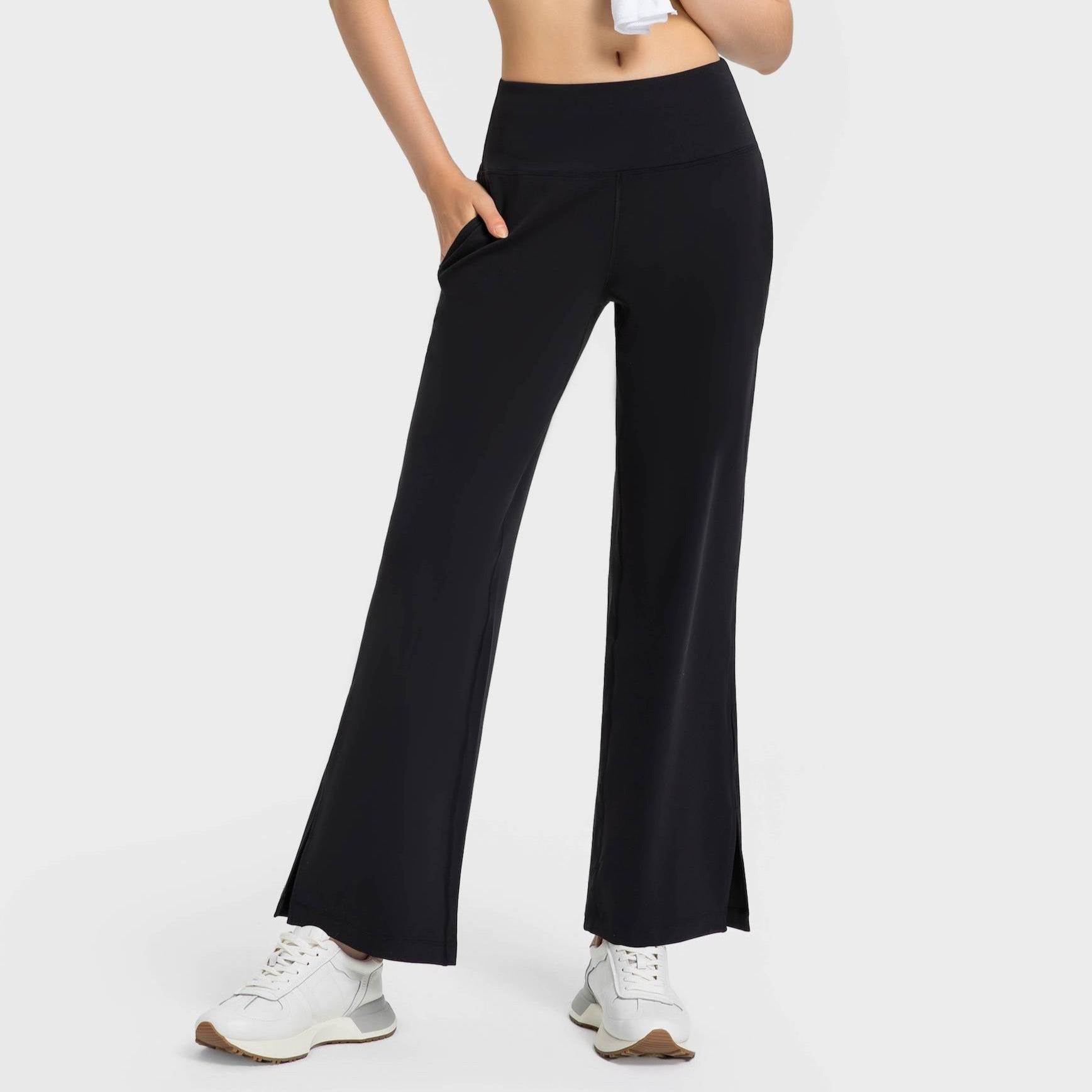 High-Waisted Flared Wide-Leg Yoga Pants