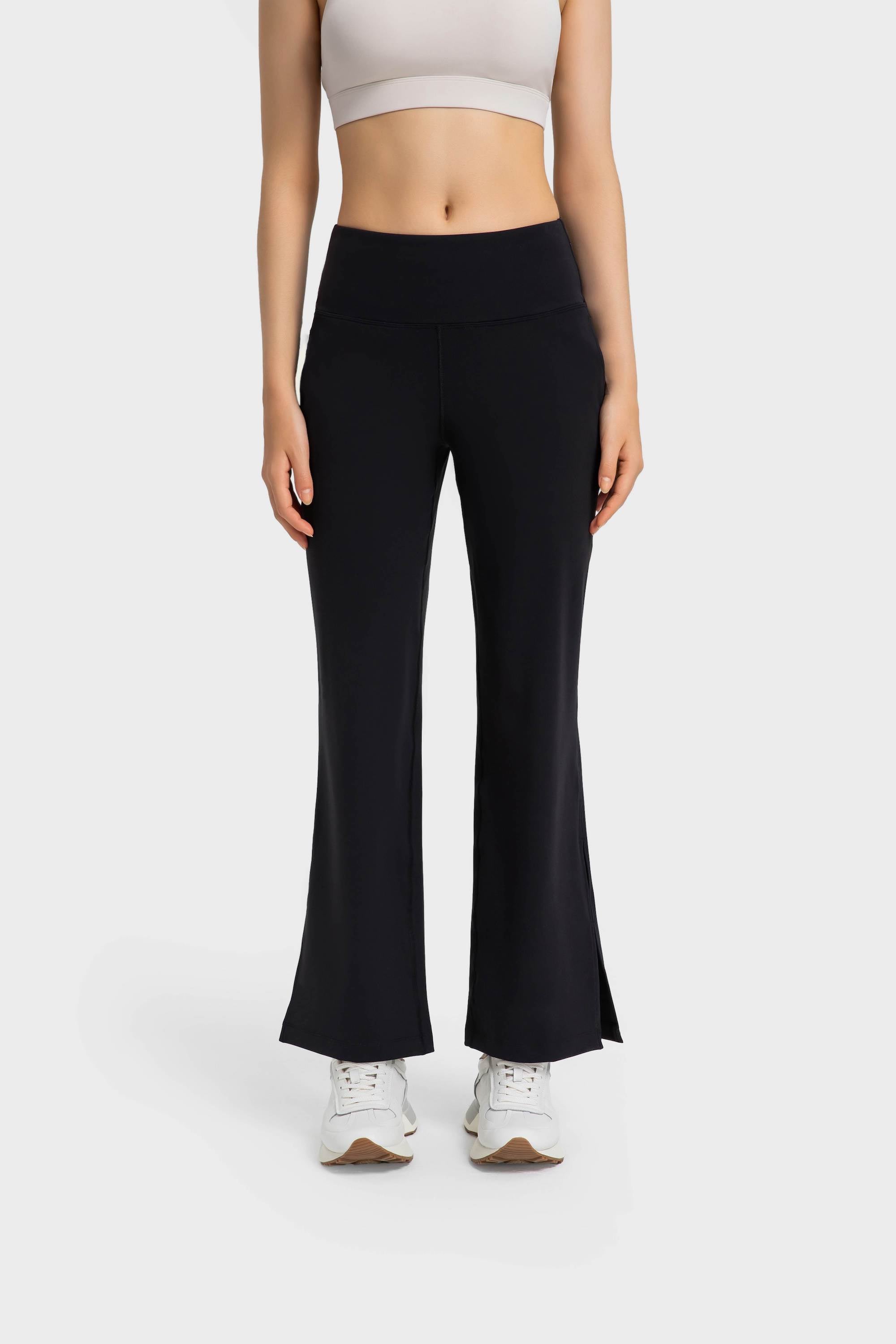 High-Waisted Flared Wide-Leg Yoga Pants