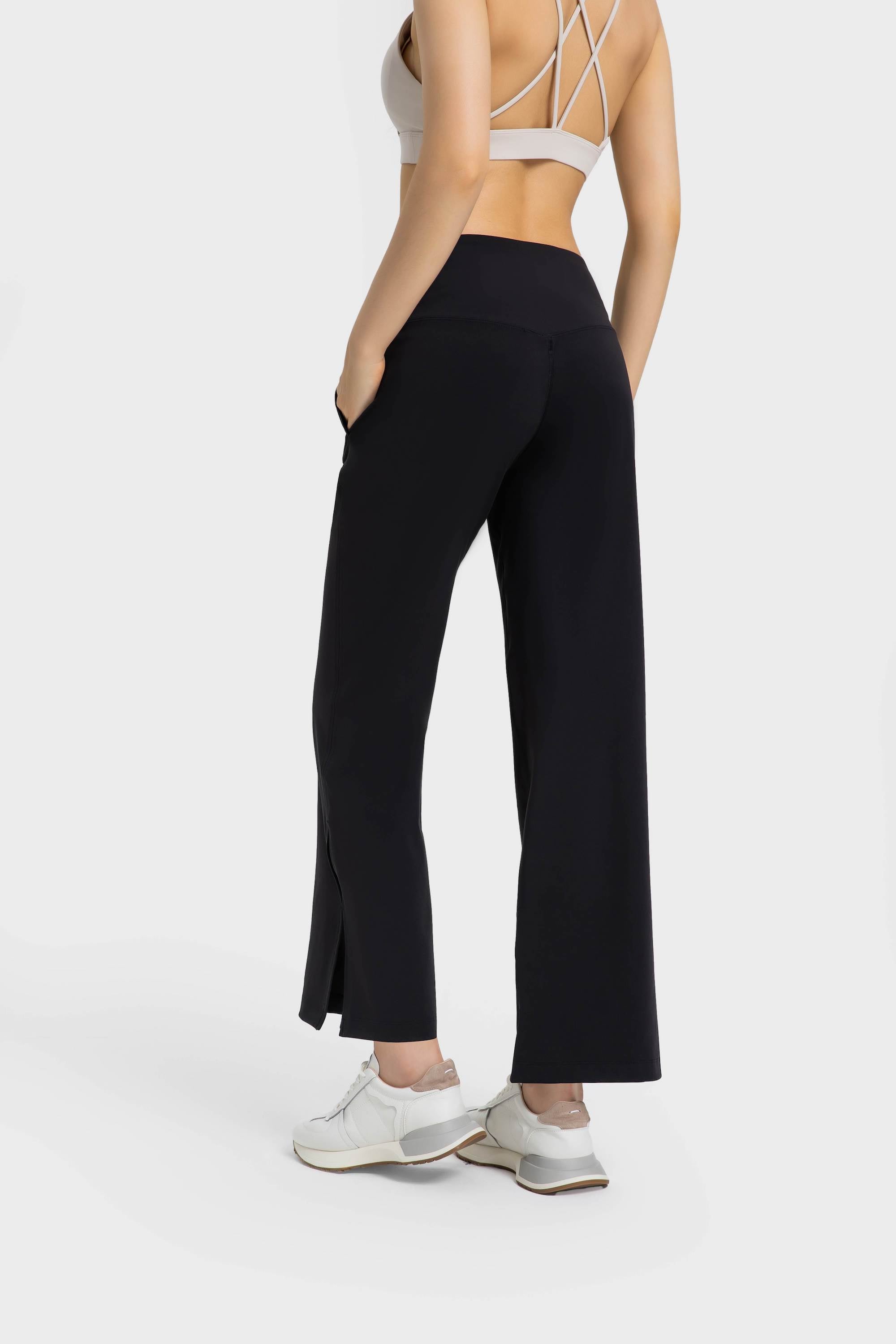 High-Waisted Flared Wide-Leg Yoga Pants